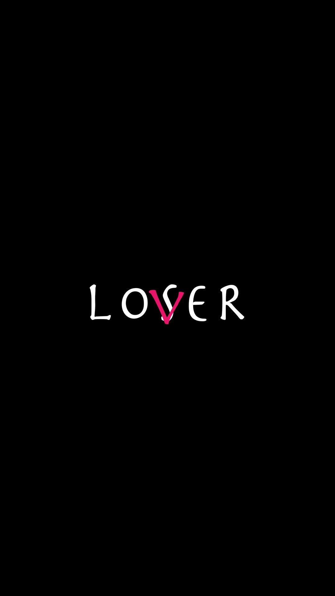 Loser, Lover, Schriftzug, Schwarzer Hintergrund, Rot, Full HD, Sperrbildschirm fürs iPhone