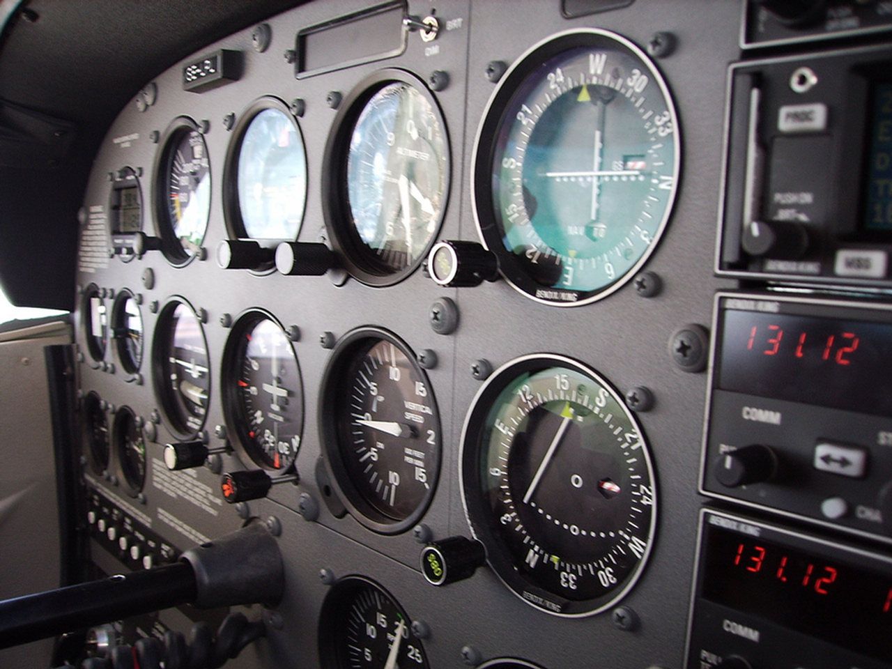 Cessna, Instrumententafel, Fluginstrumente, Nahaufnahme, Cockpit, HD, iPad-Hintergrundbild