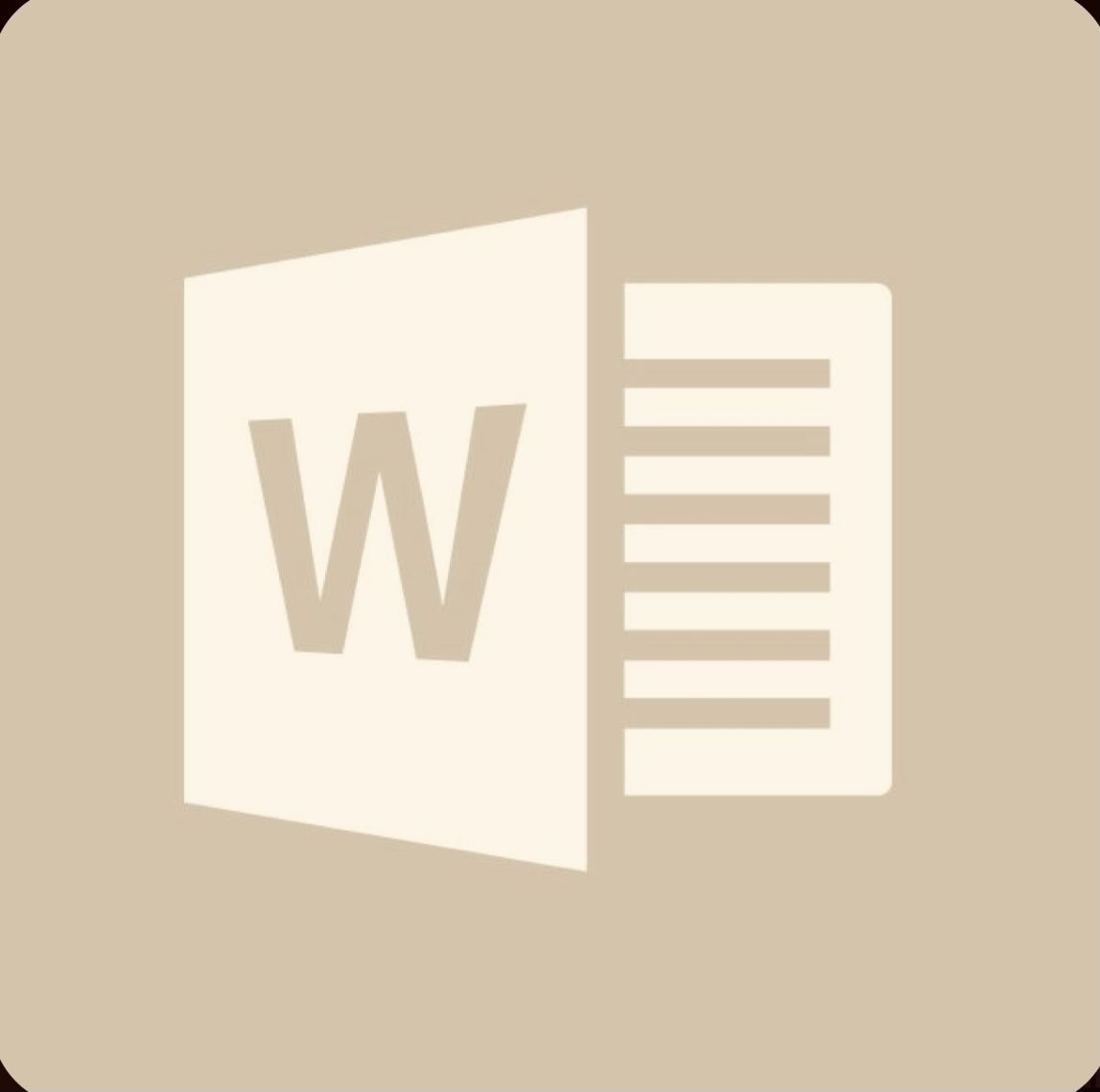 Microsoft Word, Word-Logo, Microsoft, Beige, Flat Design, Hintergrundbild fürs Tablet