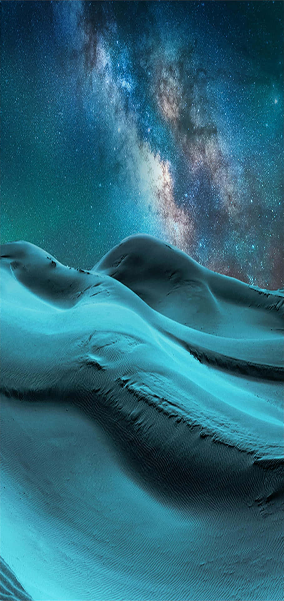 Sanddünen, Milchstraße, Türkis, Nacht, Hintergrundbild fürs Samsung Galaxy