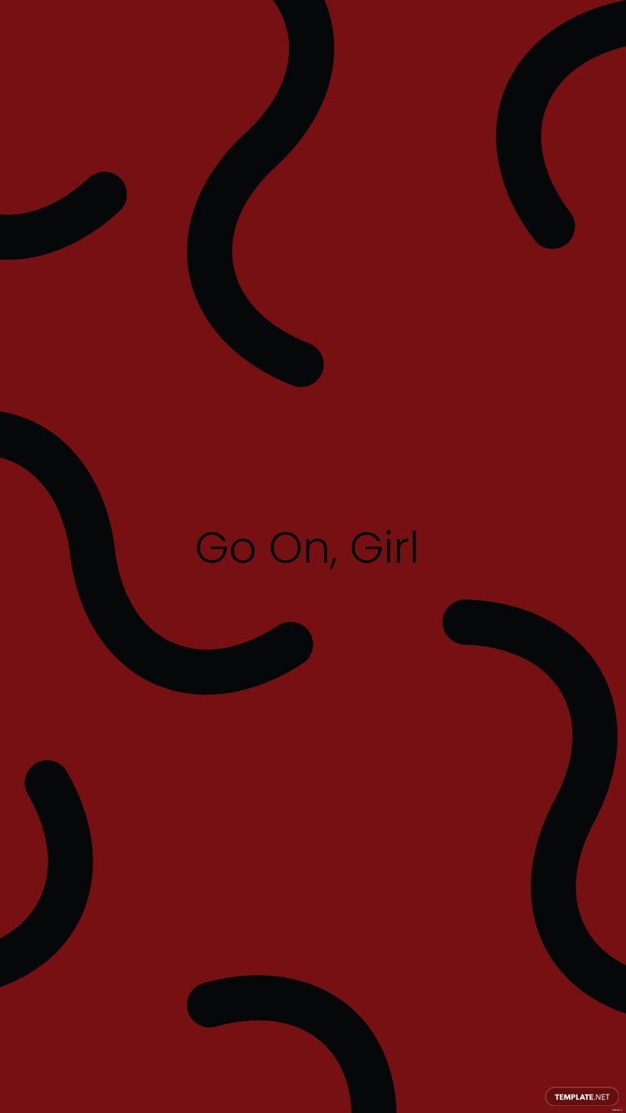 Go On Girl, Muster, Dunkelrot, Schwarz, Minimalistisch, HD, Hintergrundbild fürs Handy