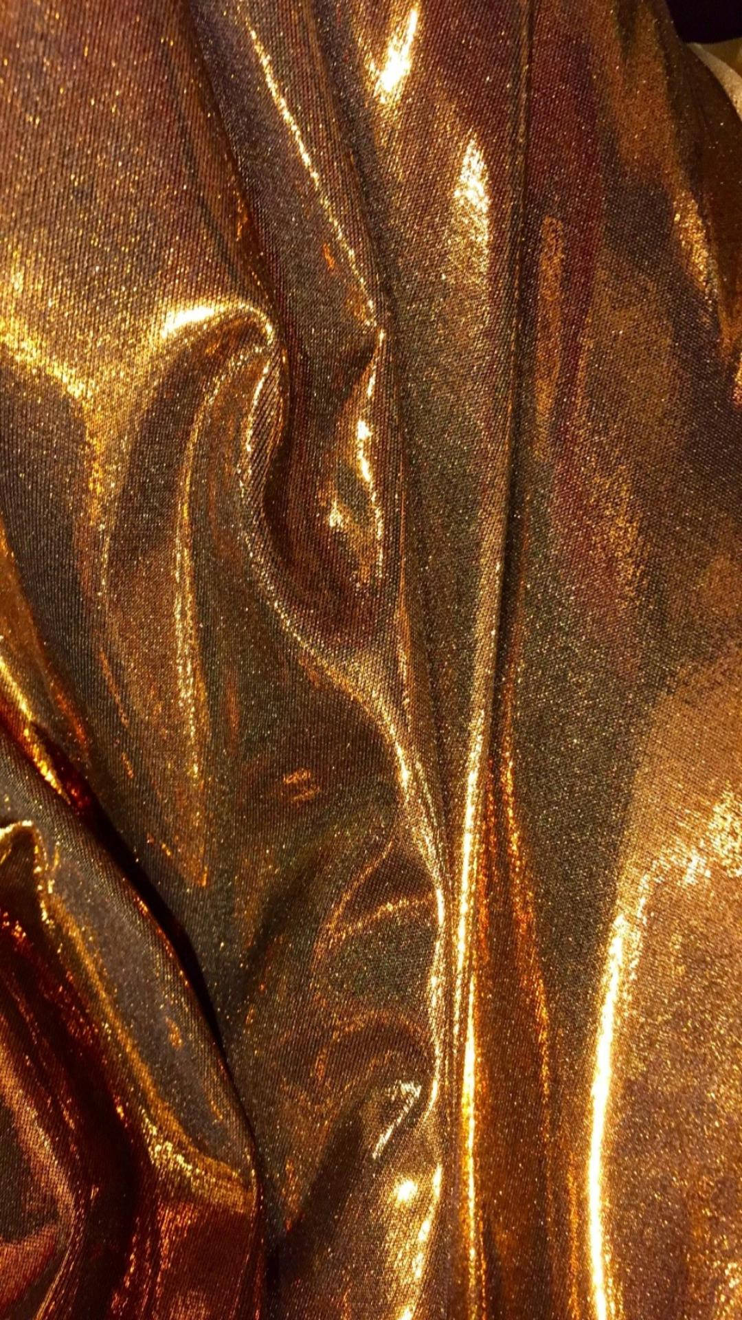 Goldstoff, Falten, Metallisch, Textur, Full HD, Hintergrundbild fürs Handy