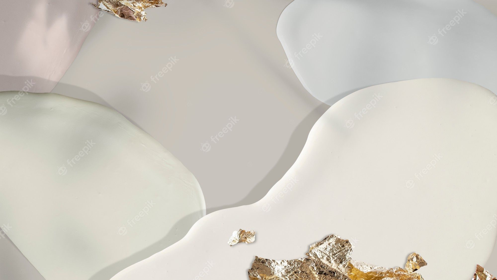 Blattgold, Weiß, Abstrakt, Minimalistisch, 16:9, Full-HD-Hintergrundbild für den Desktop