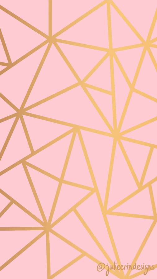 Goldene Linien, Geometrisch, Rosa Hintergrund, Muster, Wallpaper
