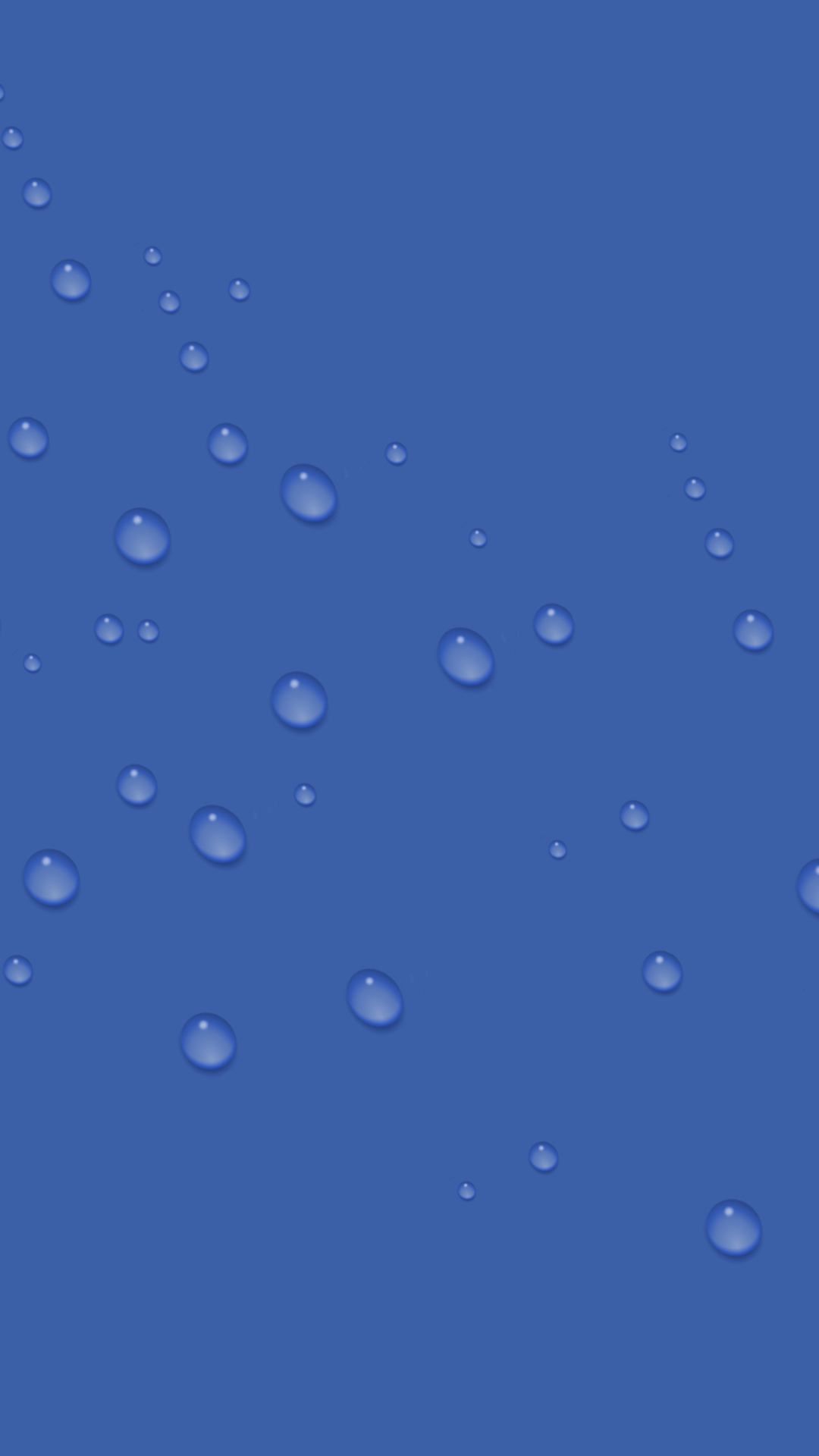 Wassertropfen, Blau, Minimalistisch, Hochformat, Hintergrundbild fürs Smartphone