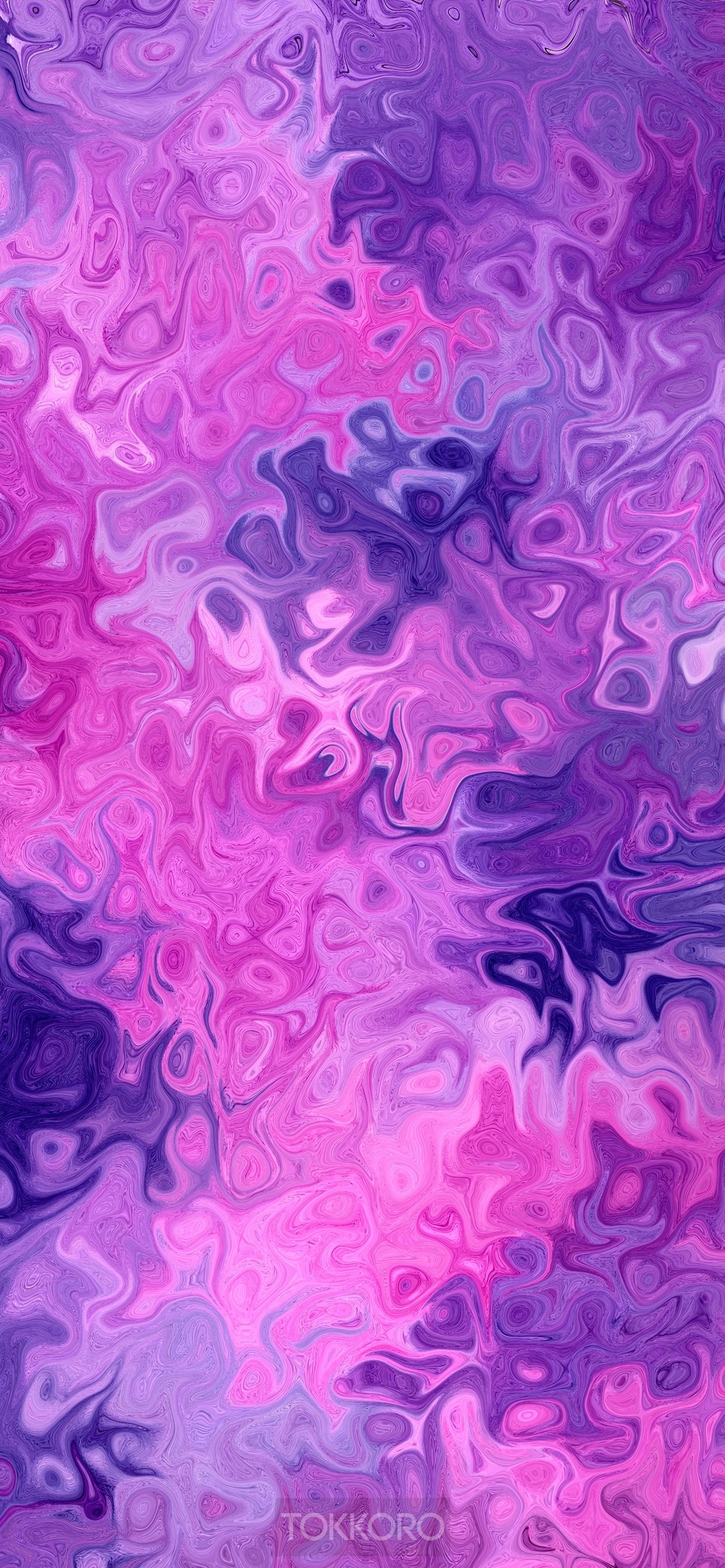 Psychedelisch, Muster, Lila, Pink, Flüssige Kunst, iPhone 17 Pro Max, Handy-Hintergrundbild