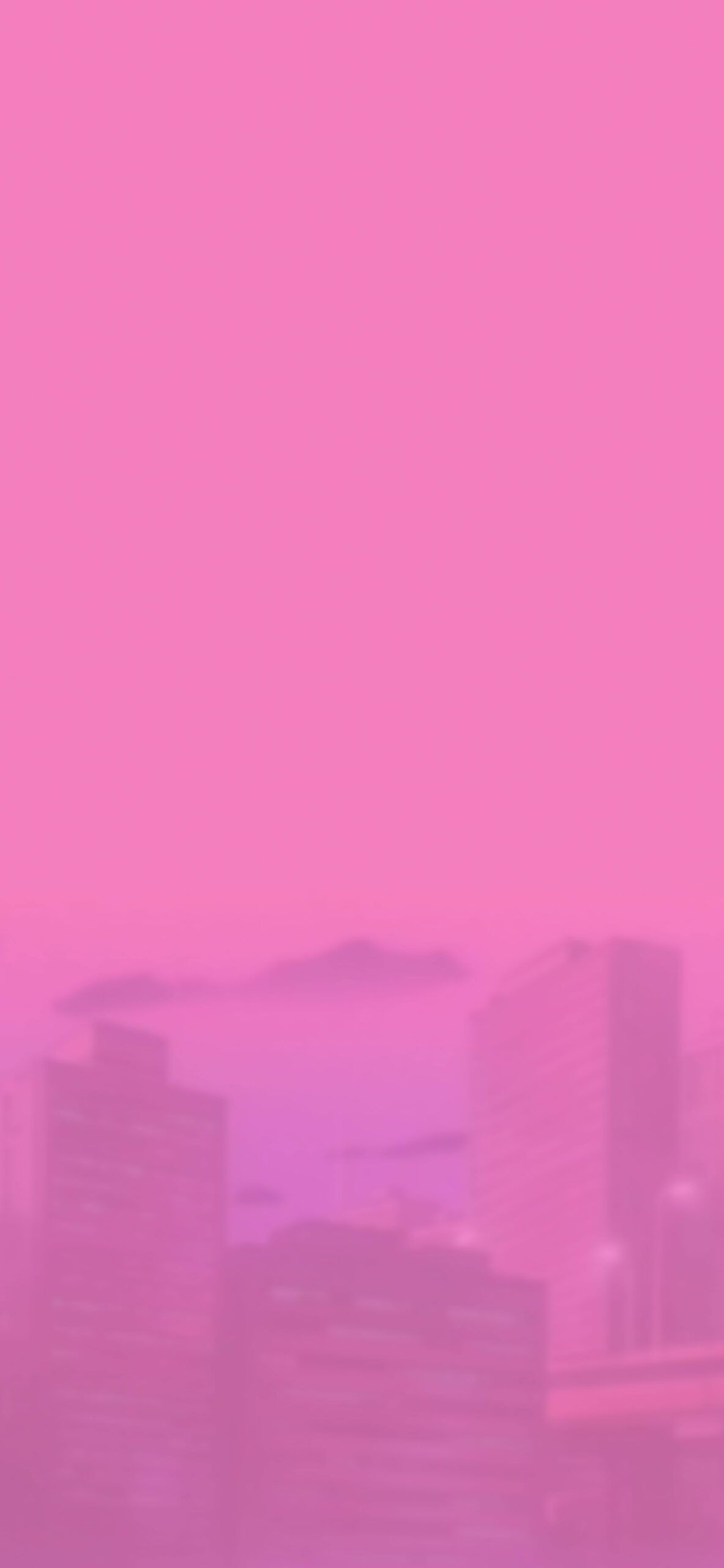 Skyline, Pink, Nebel, Silhouette, Minimalismus, iPhone 17 Pro Max, Handy-Hintergrund