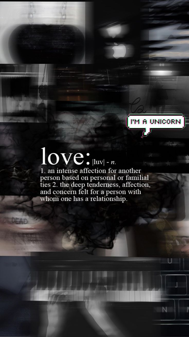 Love, Definition, Text, Collage, Dunkel, HD, Handy-Hintergrund im Hochformat