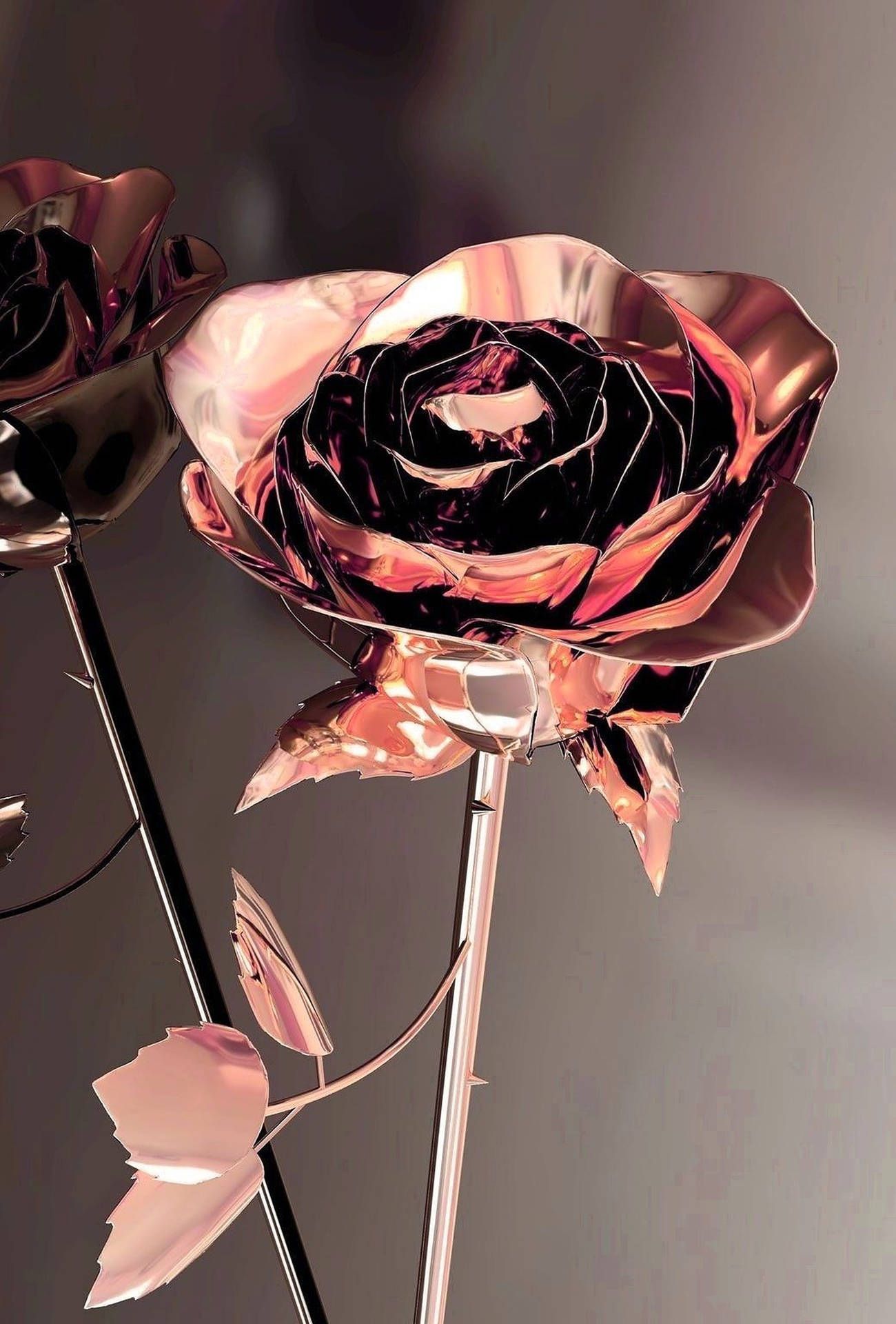 Metallische Rose, Kupfer, Glanz, Nahaufnahme, Full HD, Hintergrundbild fürs Tablet