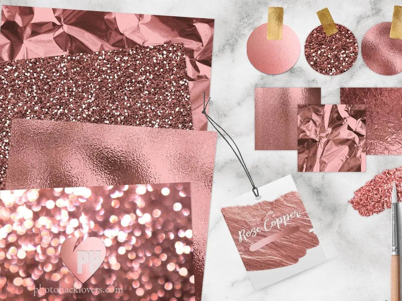 Glitzer, Folie, Kupfer, Marmor, Texturen, HD, iPad-Hintergrundbild