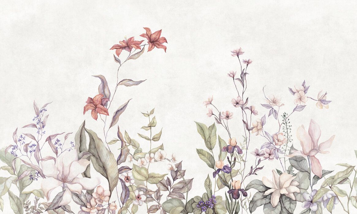 Wildblumen, Aquarell, Lilien, Botanische Illustration, Heller Hintergrund, Wallpaper