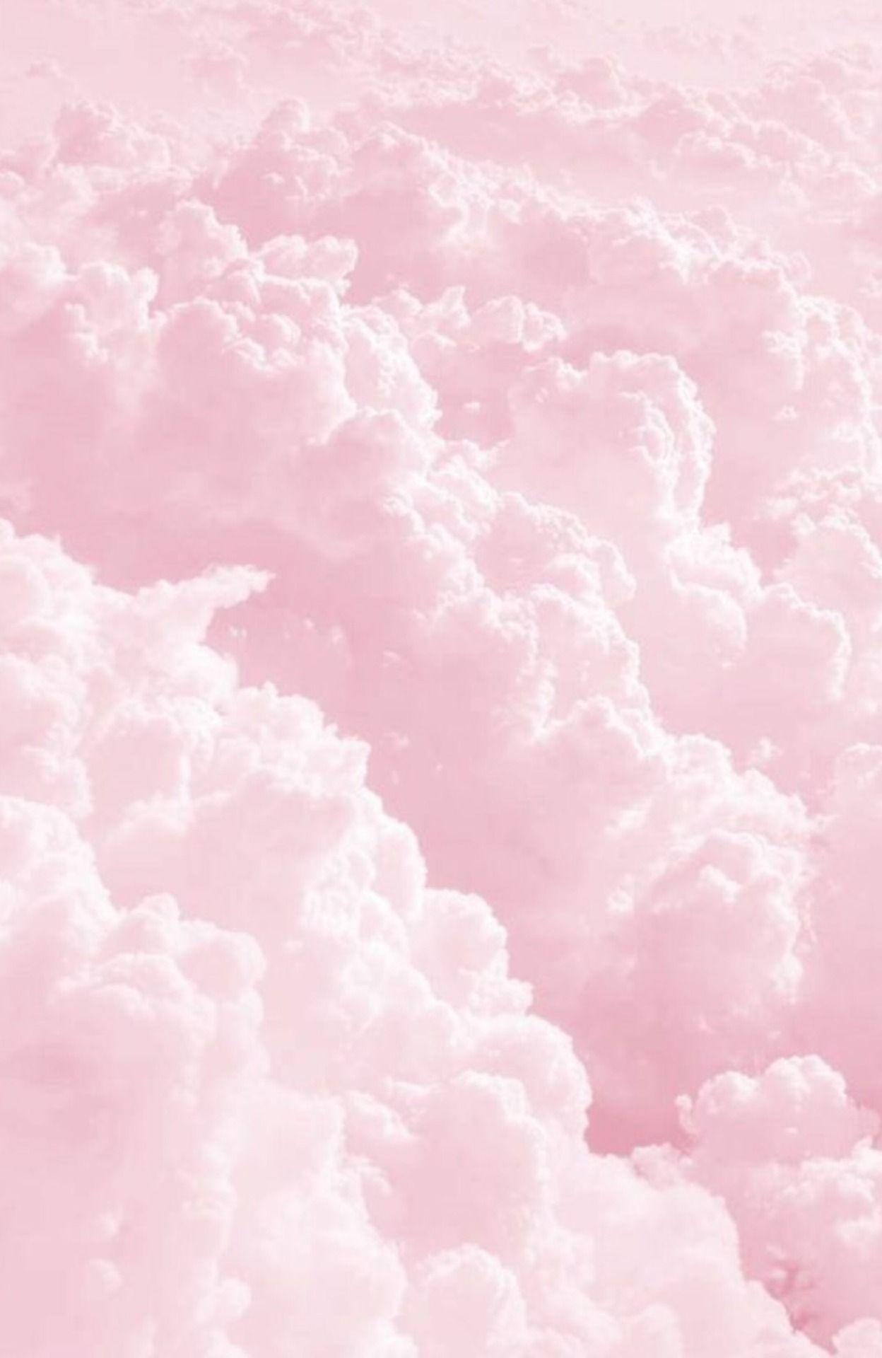 Wolken, Rosa, Himmel, Watteweich, Full HD, Hintergrundbild fürs Handy