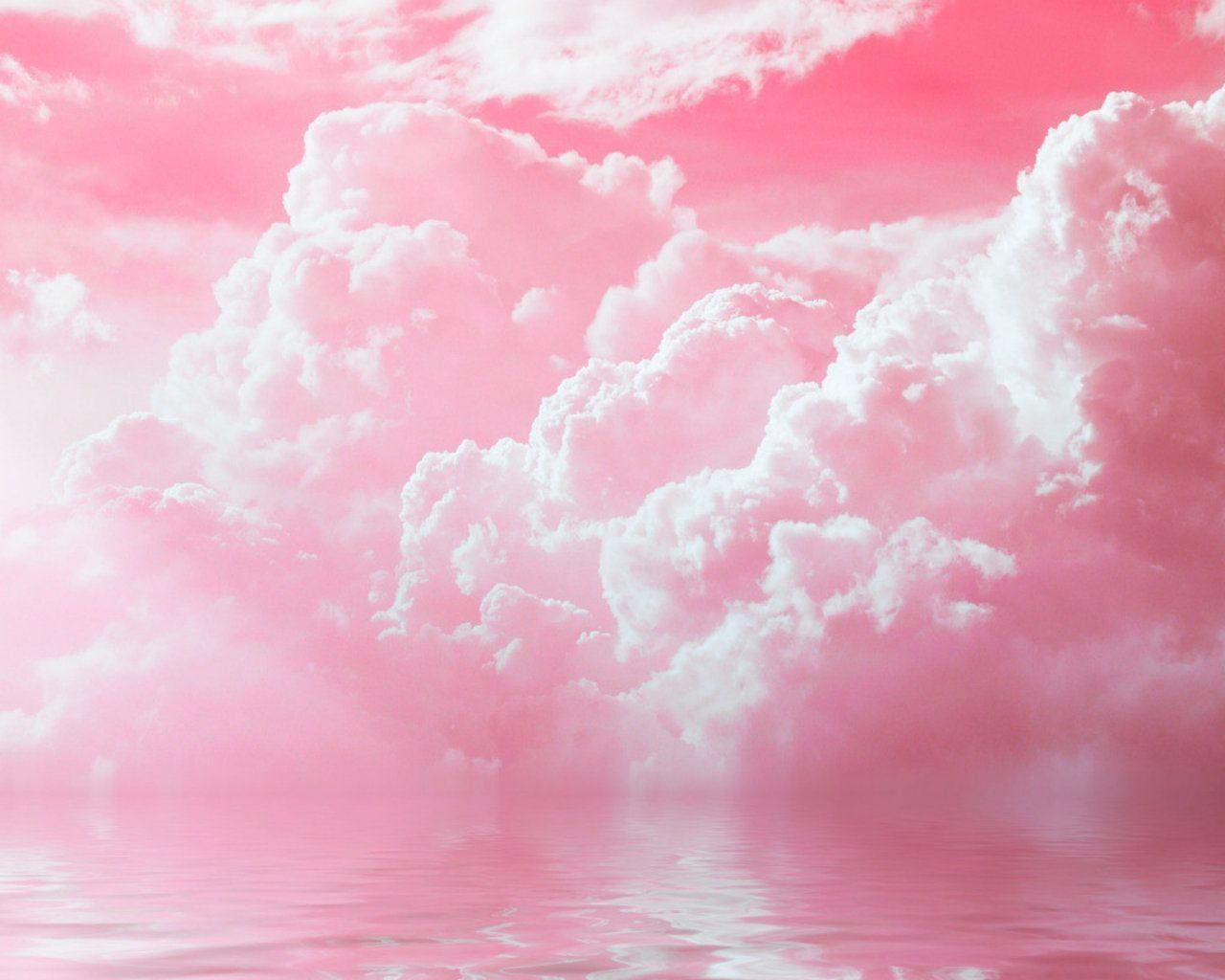 Wolken, Wasser, Pink, Traumhaft, Himmel, HD, Hintergrund für den Desktop