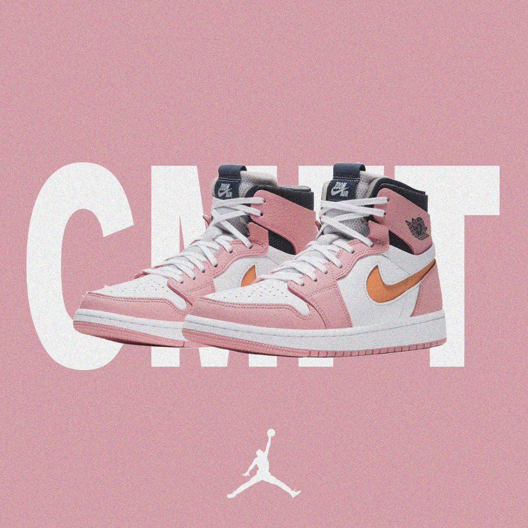Air Jordan 1, CMFT, Jumpman, Rosa, Sneaker, Hintergrundbild für iPad und Tablet