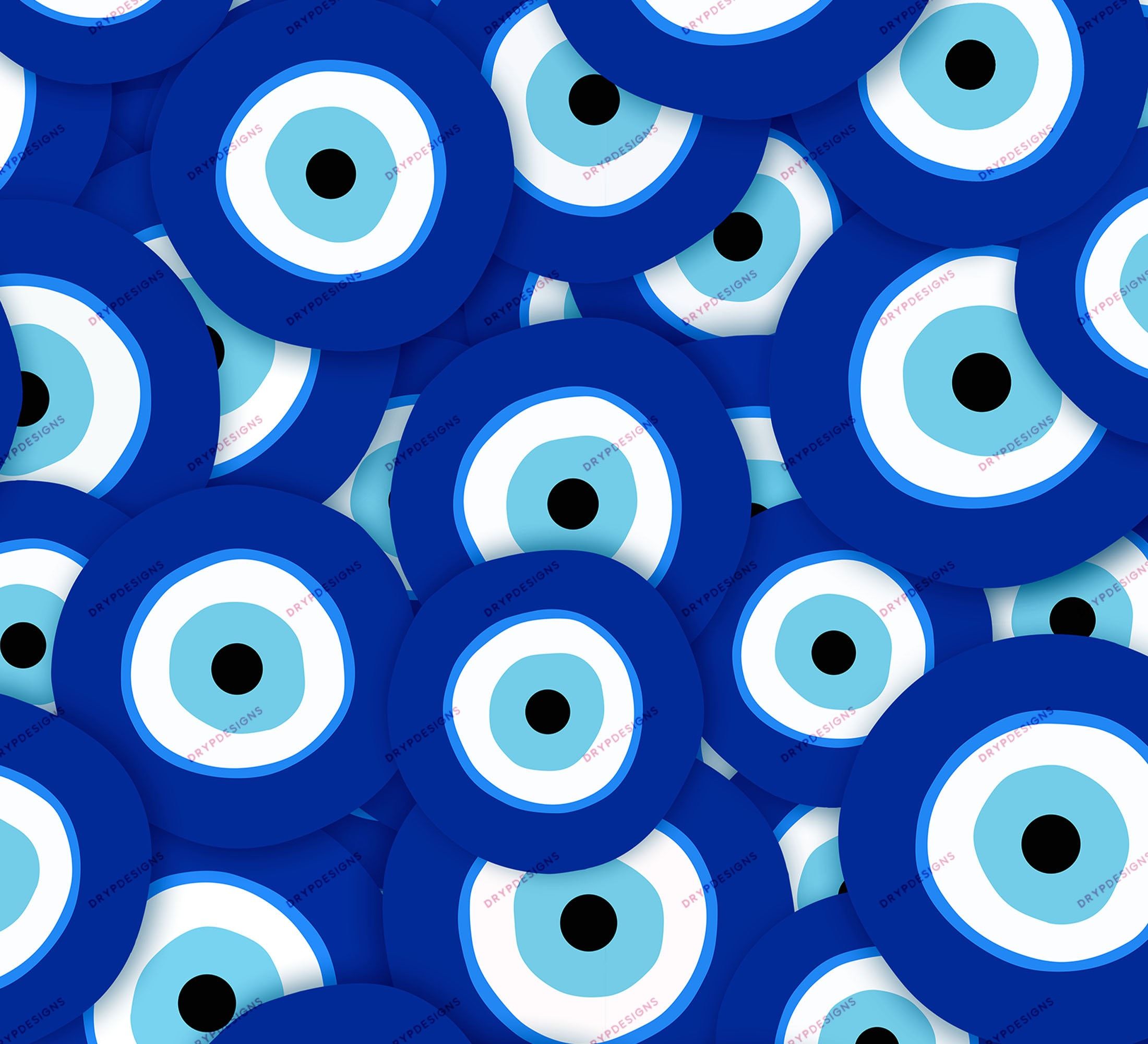 Nazar-Amulett, Böses Auge, Blau, Muster, Full HD, Hintergrundbild fürs Tablet