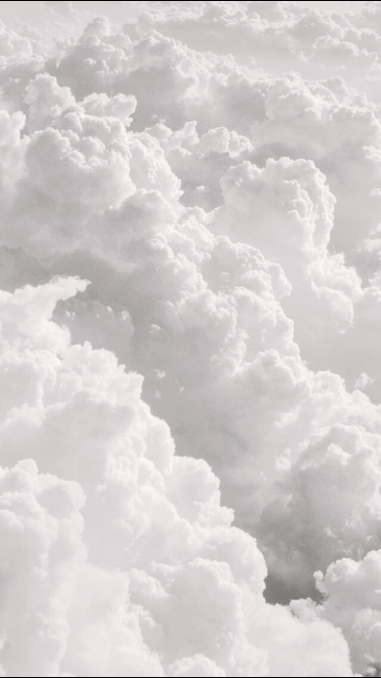 Weiße Wolken, Himmel, Hell, Flauschig, Minimalistisch, HD, Sperrbildschirm fürs iPhone