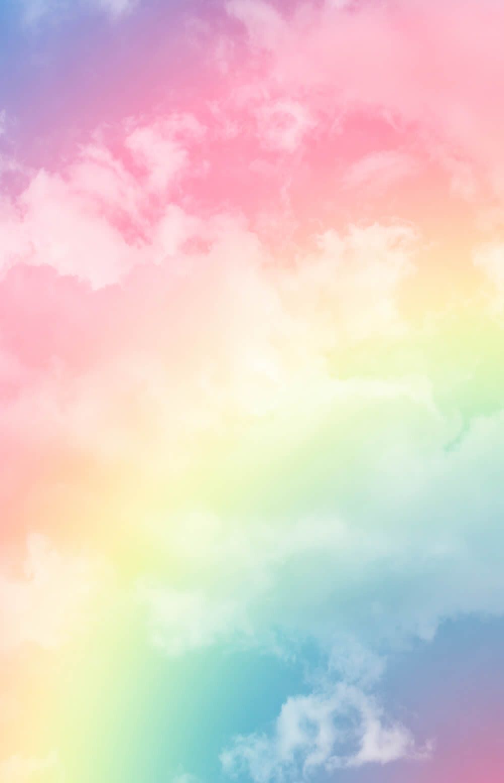Pastellwolken, Regenbogenfarben, Himmel, Rosa, Verträumt, HD, Handy-Hintergrund