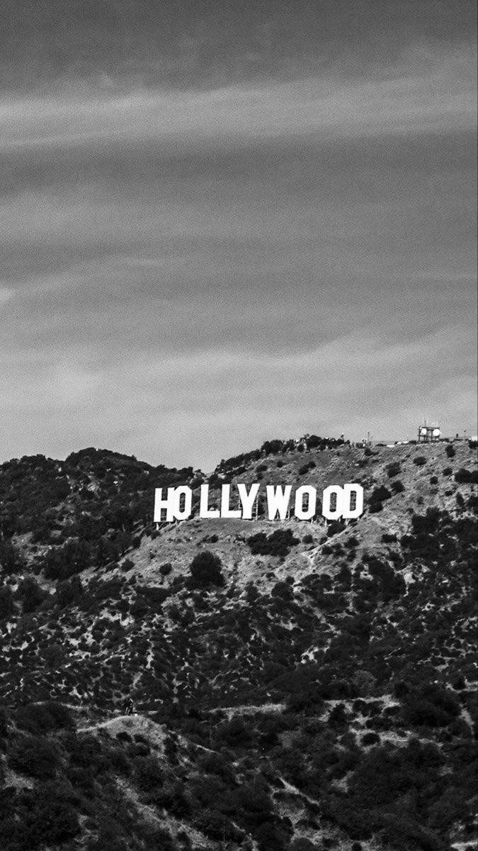 Hollywood Sign, Hollywood, Los Angeles, Hügel, Schwarz-Weiß, Sperrbildschirm fürs iPhone