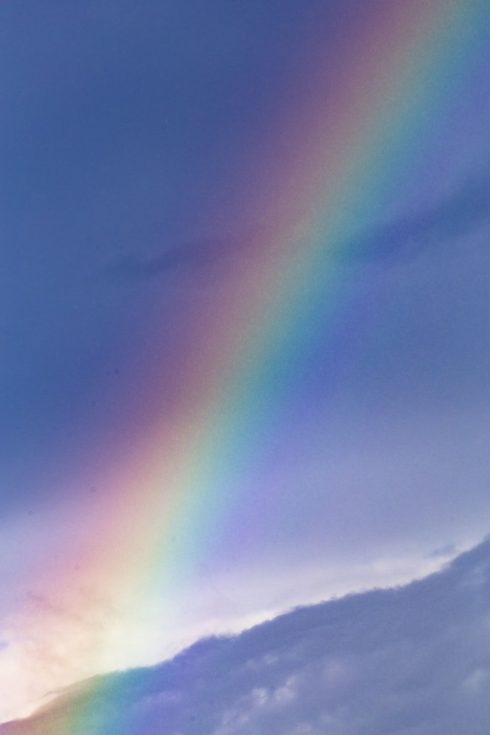 Regenbogen, Blauer Himmel, Berge, Natur, Hintergrundbild für iPhone und Android