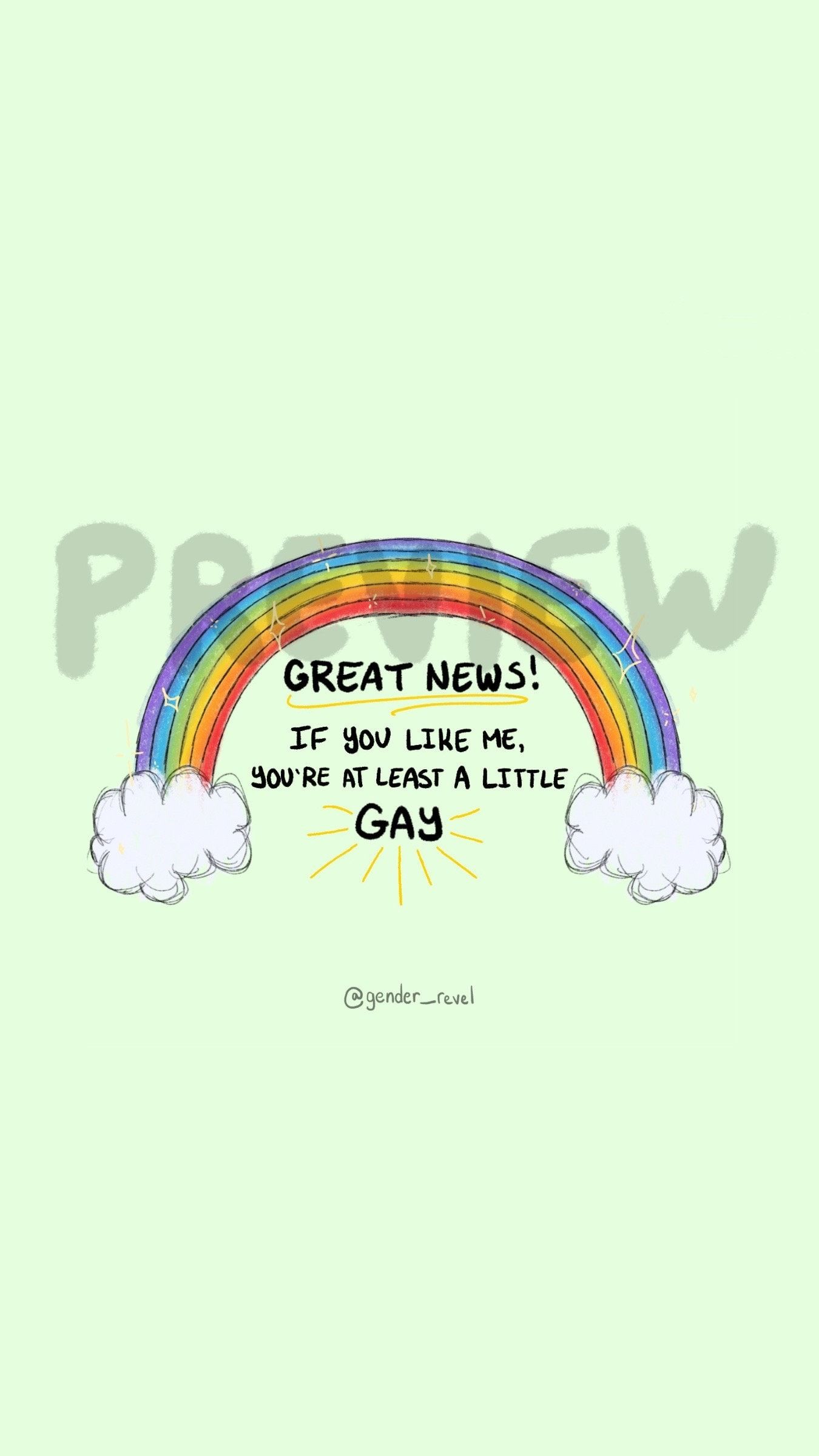 Regenbogen, Wolke, Spruch, Hellgrün, Illustration, Full HD, Hintergrundbild fürs Handy
