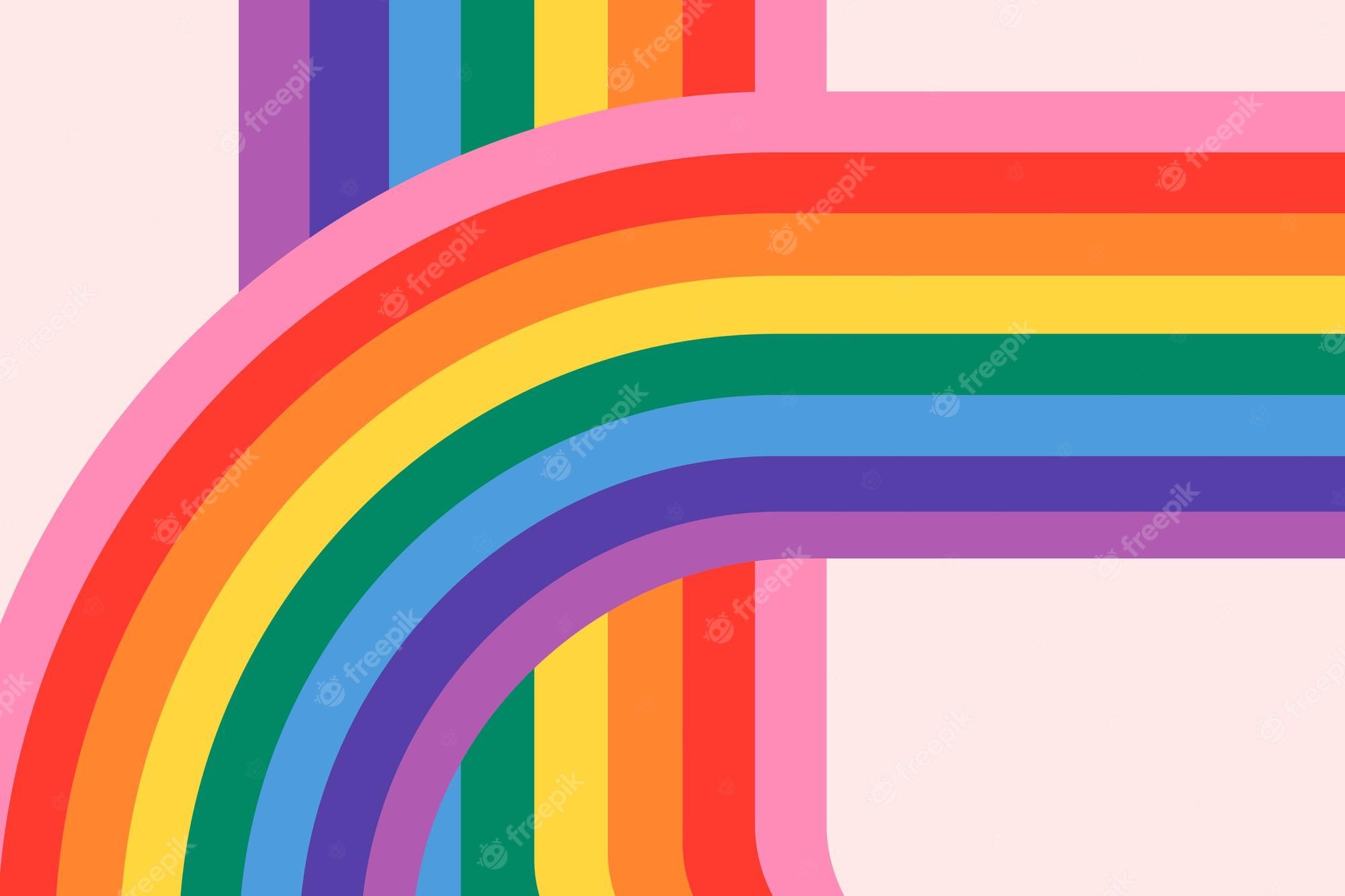 Regenbogenstreifen, Retro, Grafik, Bunt, Rosa, Full HD, Desktop-Hintergrund für Windows