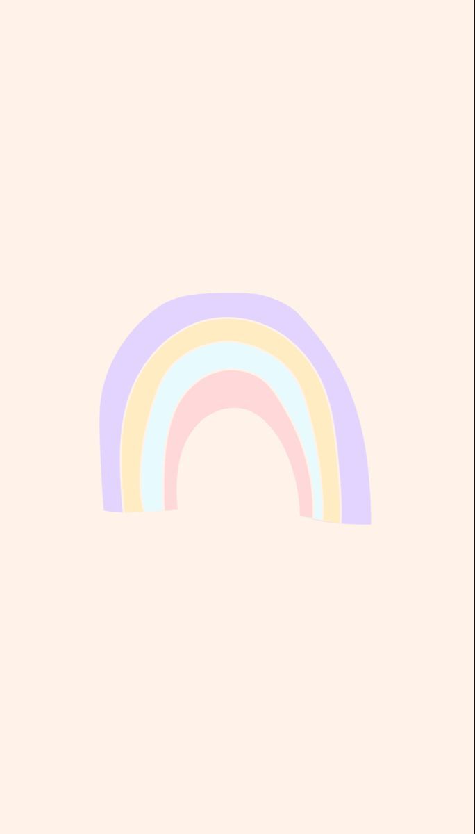 Regenbogen, Minimalismus, Pastell, Creme, Hintergrundbild für iPhone und Android