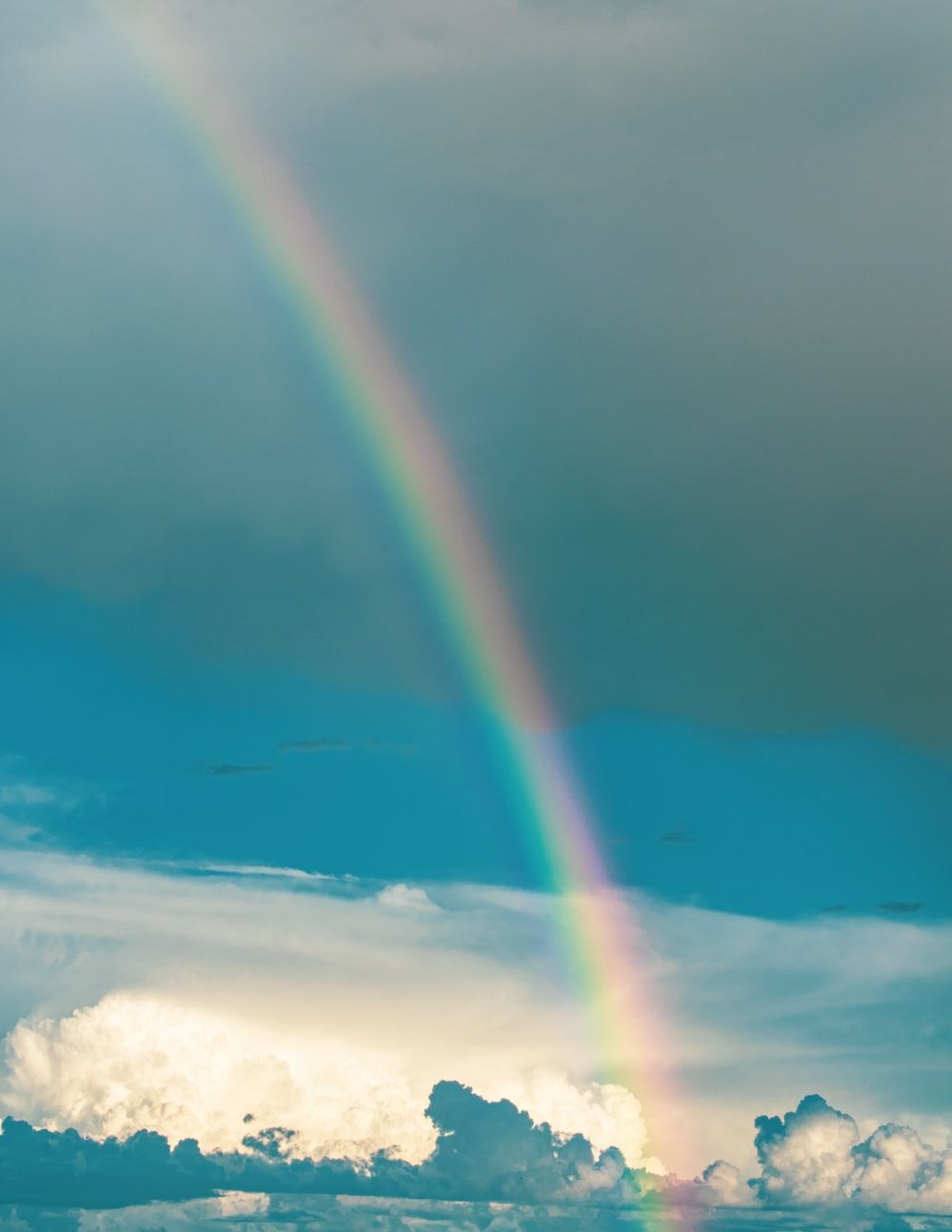 Regenbogen, Wolken, Türkis, Himmel, Natur, HD, iPad-Hintergrundbild