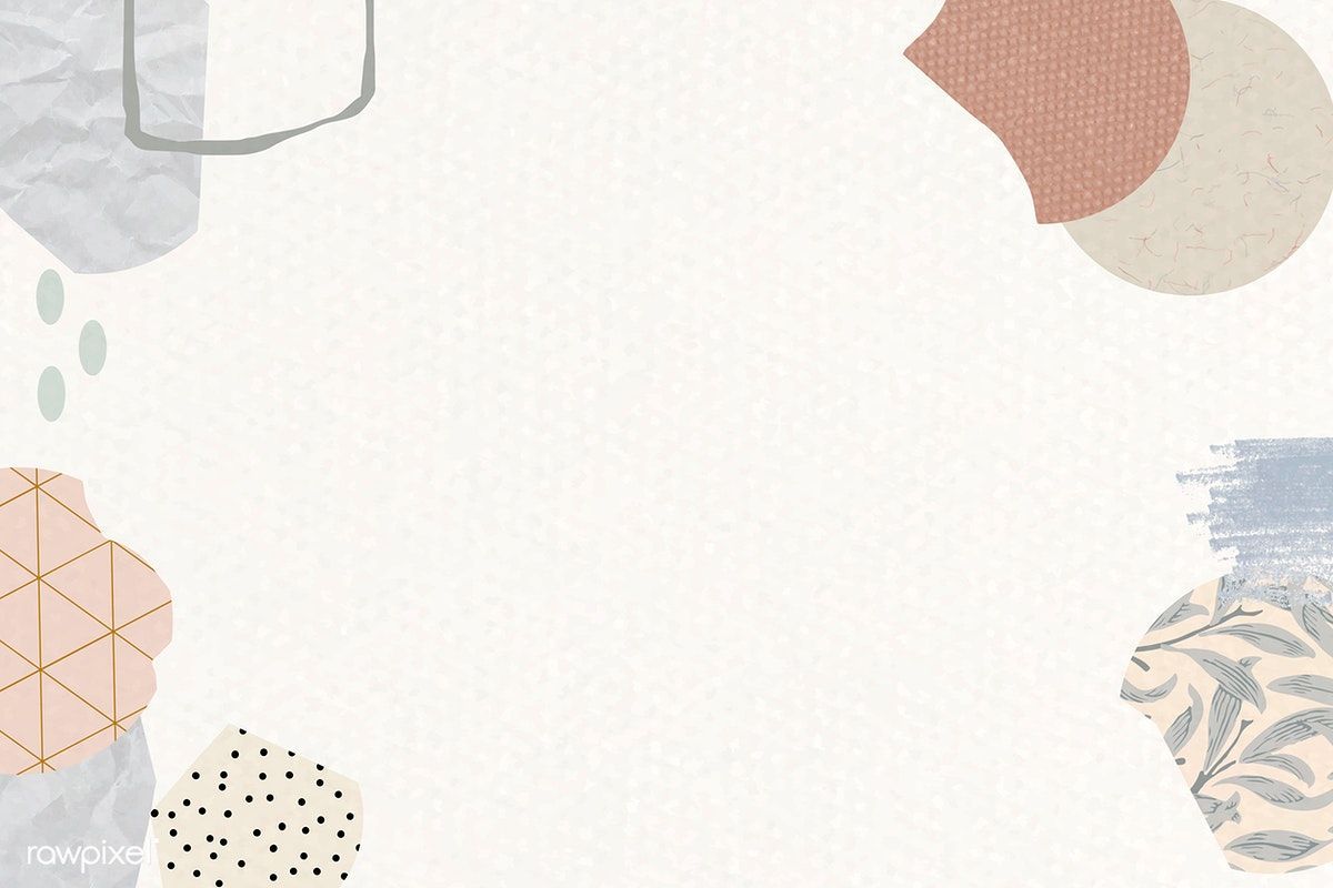 Organische Formen, Pastell, Punkte, Collage, Creme, Hintergrund