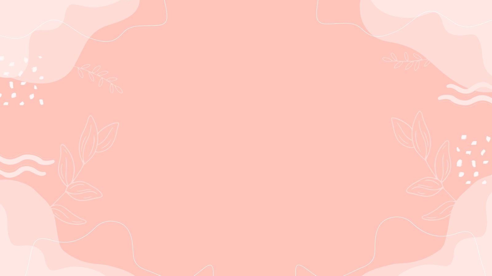 Lachsrosa, Blattmotive, Rahmen, Pastell, HD, Desktop-Hintergrund für Windows
