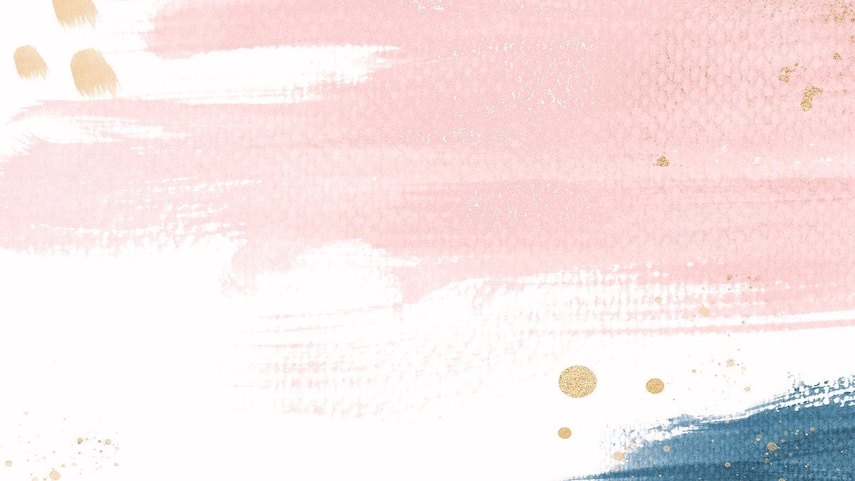 Pinselstriche, Rosa, Aquarell, Blauer Akzent, Hintergrundbild