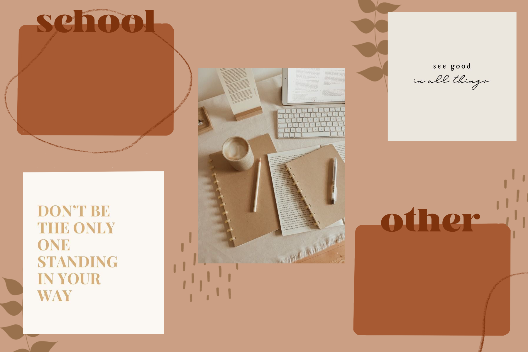 Desktop-Organizer, School, Other, Terrakotta, Spruch, HD, Hintergrundbild für den PC