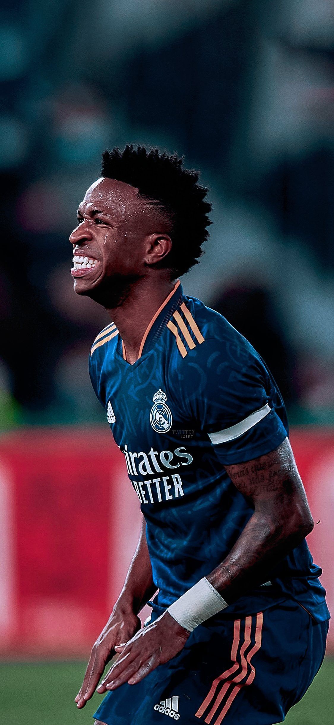 Vinícius Júnior, Real Madrid, Auswärtstrikot, Jubel, Profil, Android-Hintergrundbild