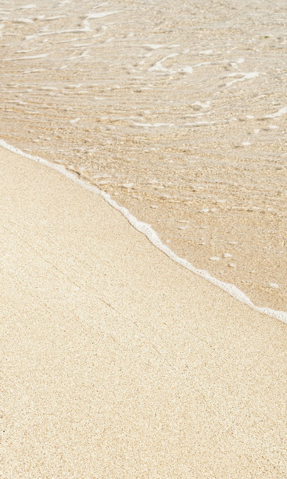 Strand, Welle, Meeresschaum, Sandstrand, Beige, HD, Handy-Hintergrund im Hochformat