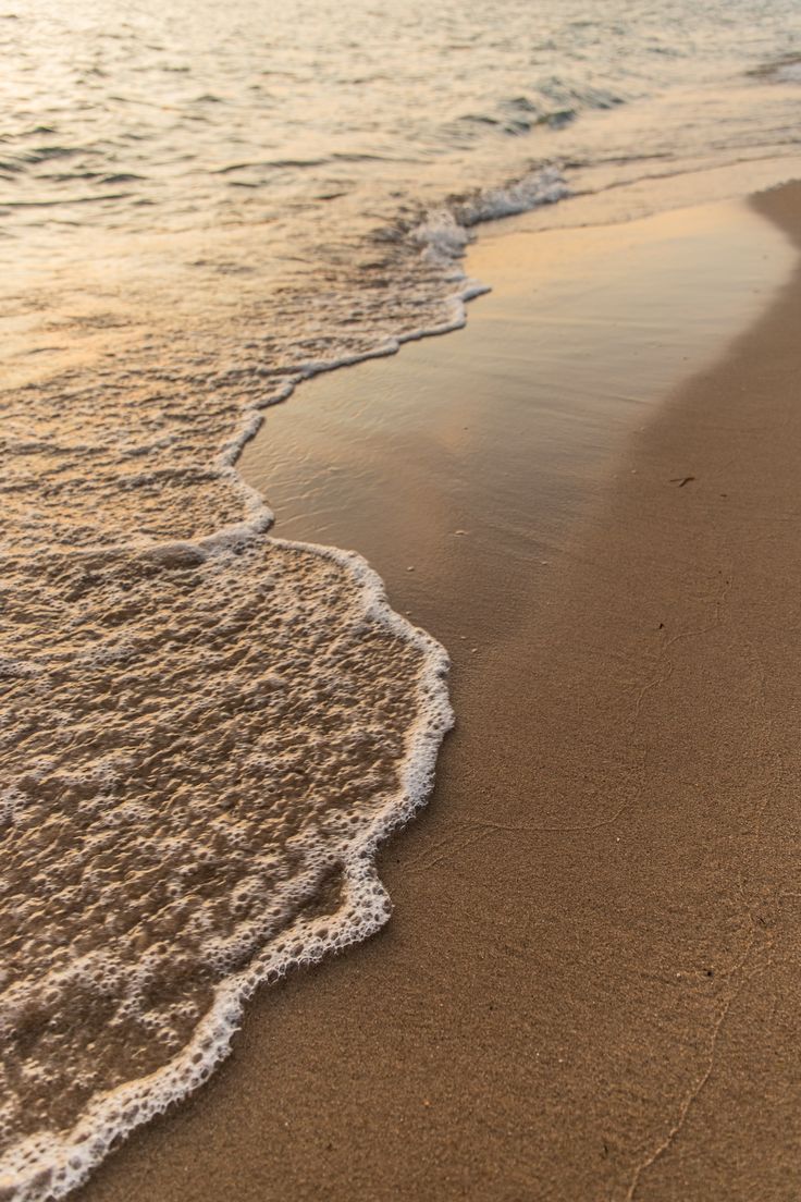 Strand, Welle, Küste, Sonnenuntergang, Goldenes Licht, Hochformat, Hintergrundbild fürs Smartphone