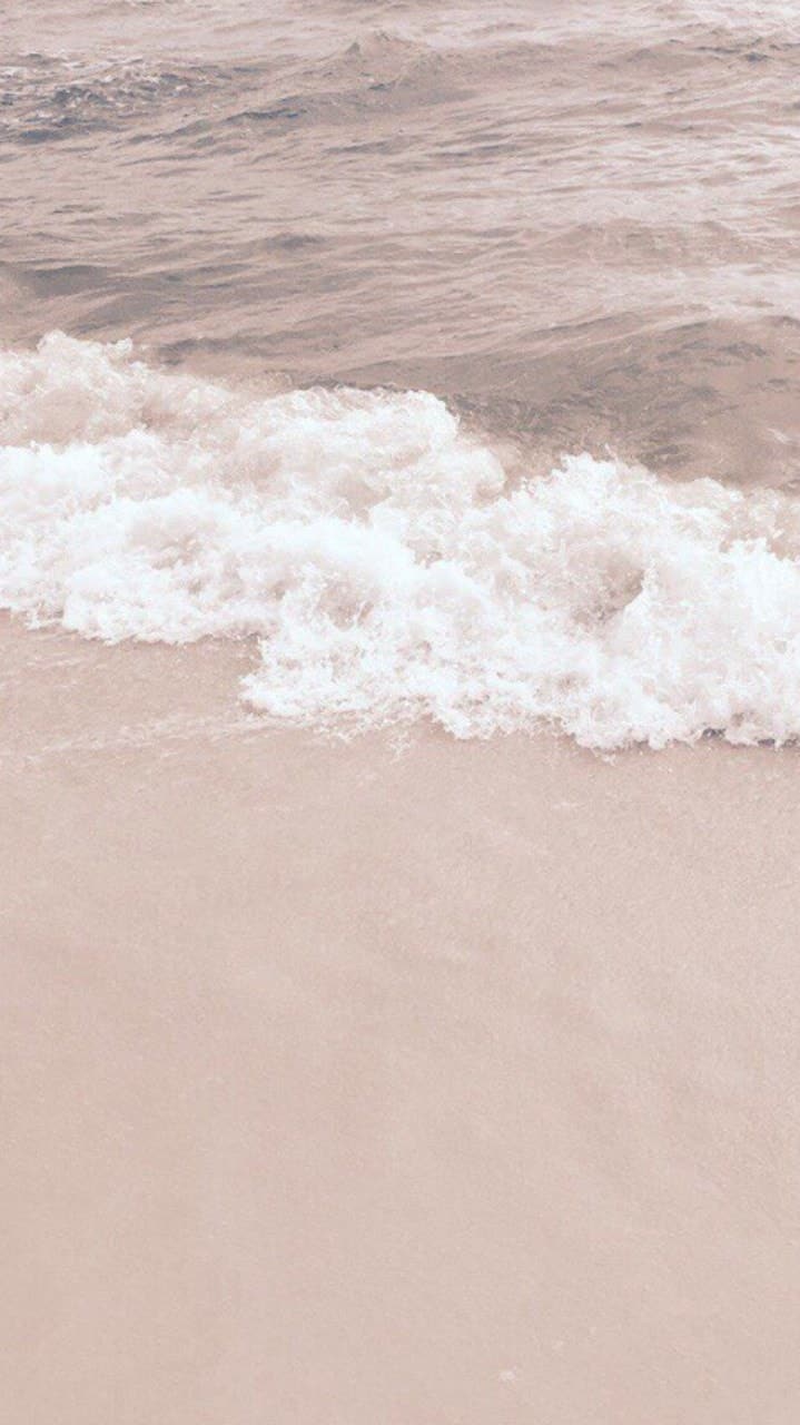 Welle, Strand, Meeresschaum, Pastellrosa, Hochformat, Hintergrundbild fürs Smartphone