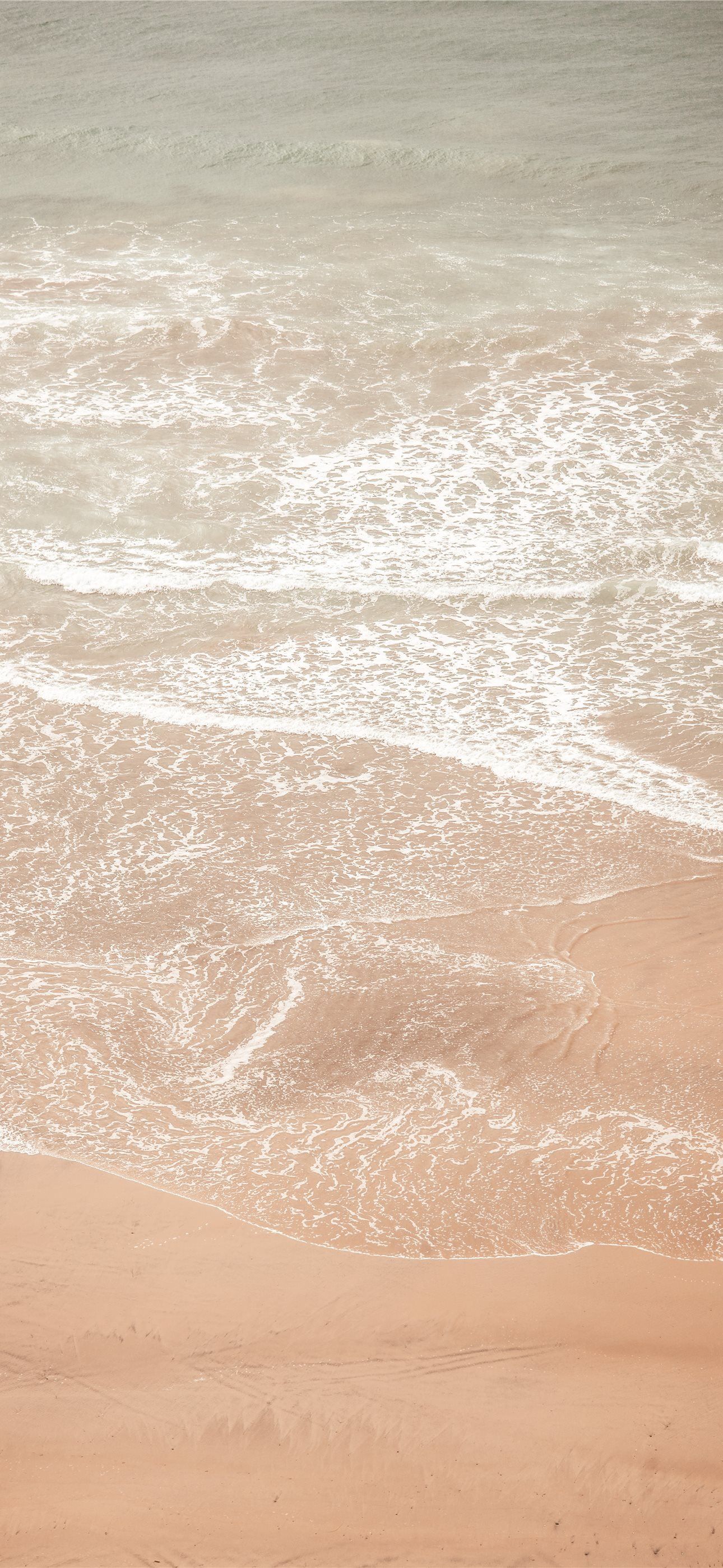 Strand, Seichtes Wasser, Wellen, Pastellfarben, Full HD, Sperrbildschirm fürs iPhone
