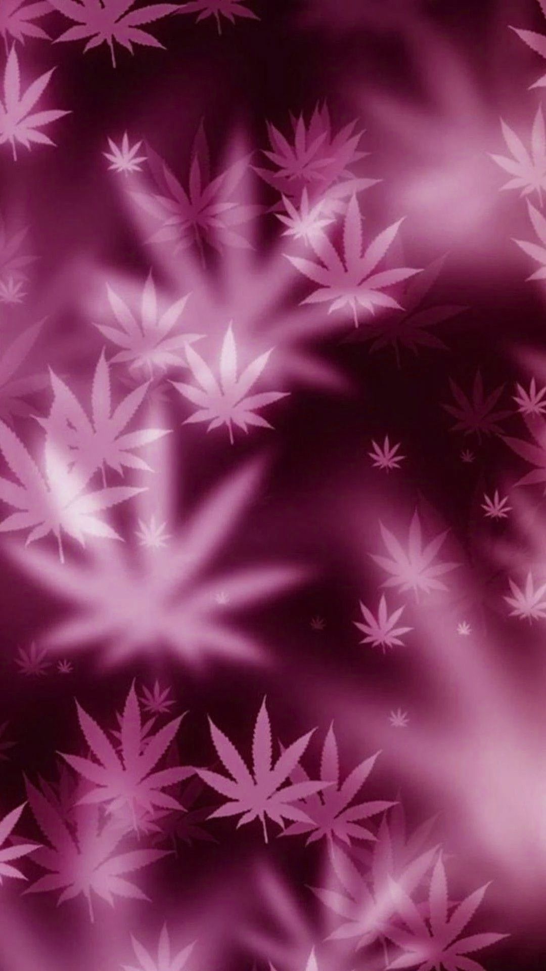 Hanfblätter, Magenta, Muster, Unschärfe, Rosa, Full HD, Handy-Hintergrund im Hochformat