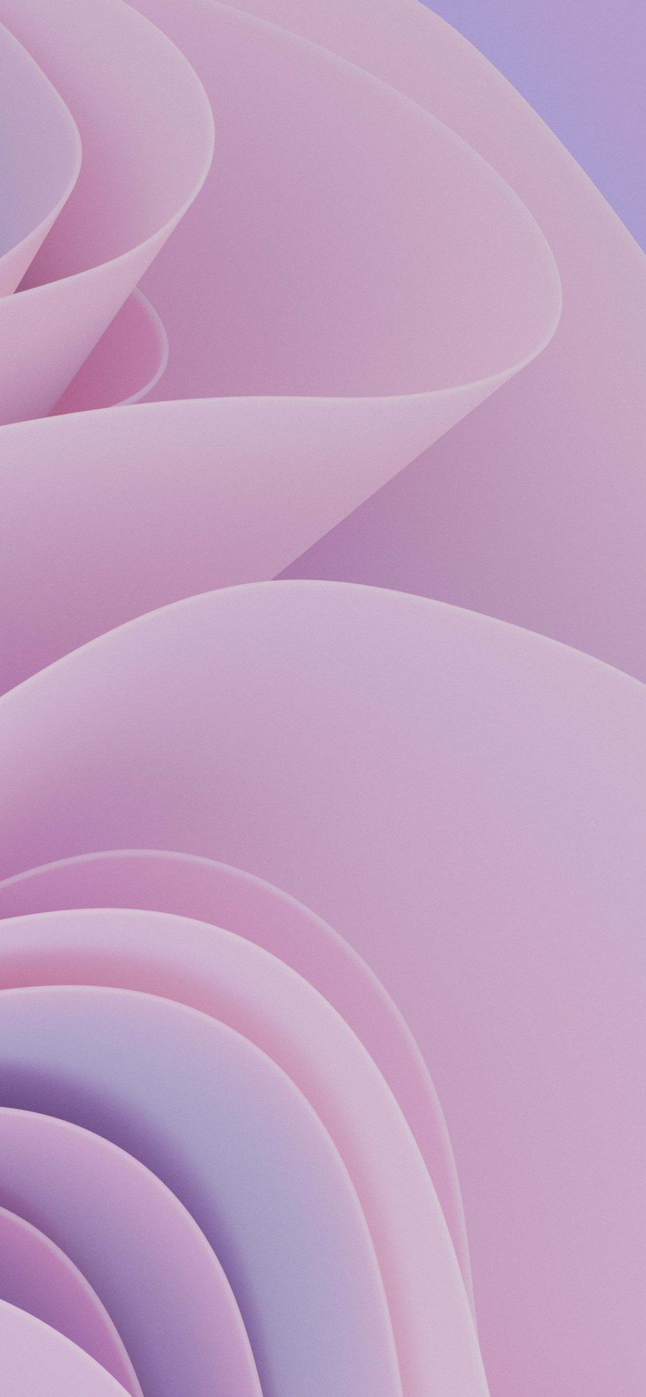 Abstrakt, Wellen, Lila, Pastellfarben, Formen, iPhone 16e, Sperrbildschirm