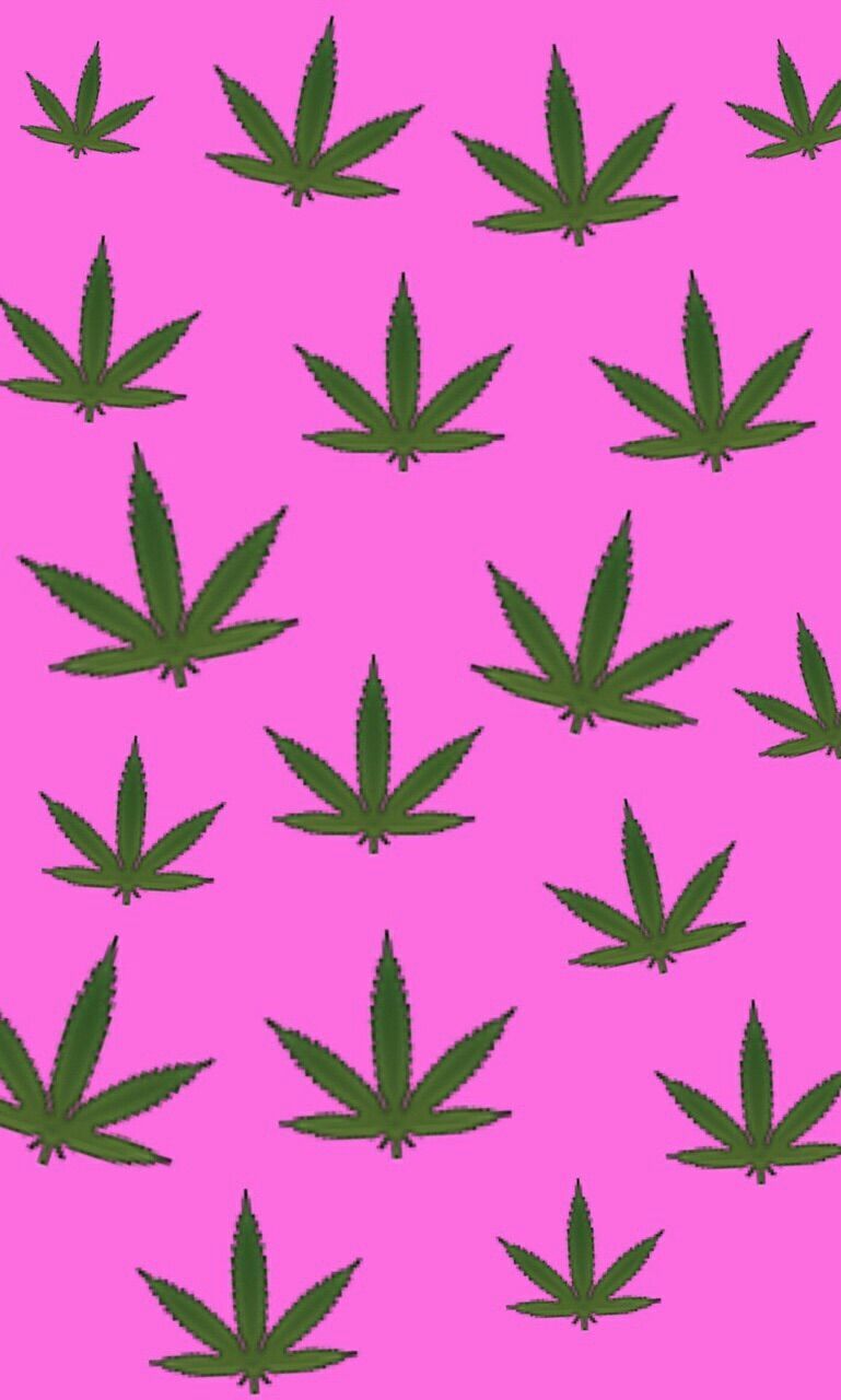 Hanfblätter, Muster, Pinker Hintergrund, Grün, Pop-Art, HD, Sperrbildschirm fürs iPhone