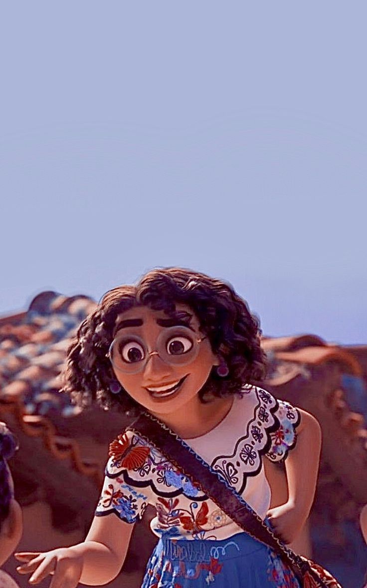Mirabel Madrigal, Encanto, Disney, Animationsfilm, Lavendel, Lächeln, HD, iPhone-Hintergrundbild