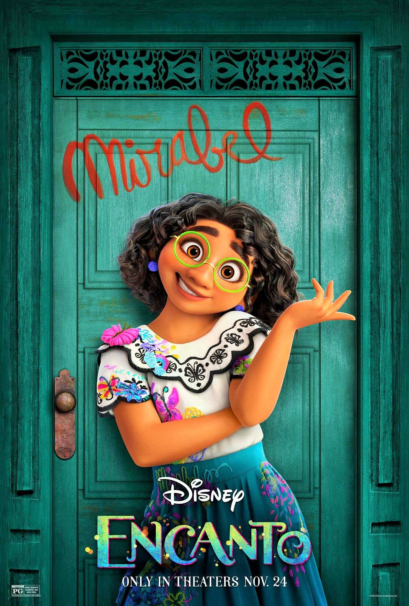 Mirabel Madrigal, Encanto, Walt Disney Animation Studios, Filmplakat, Grüne Tür, Full-HD-Tablet-Hintergrundbild