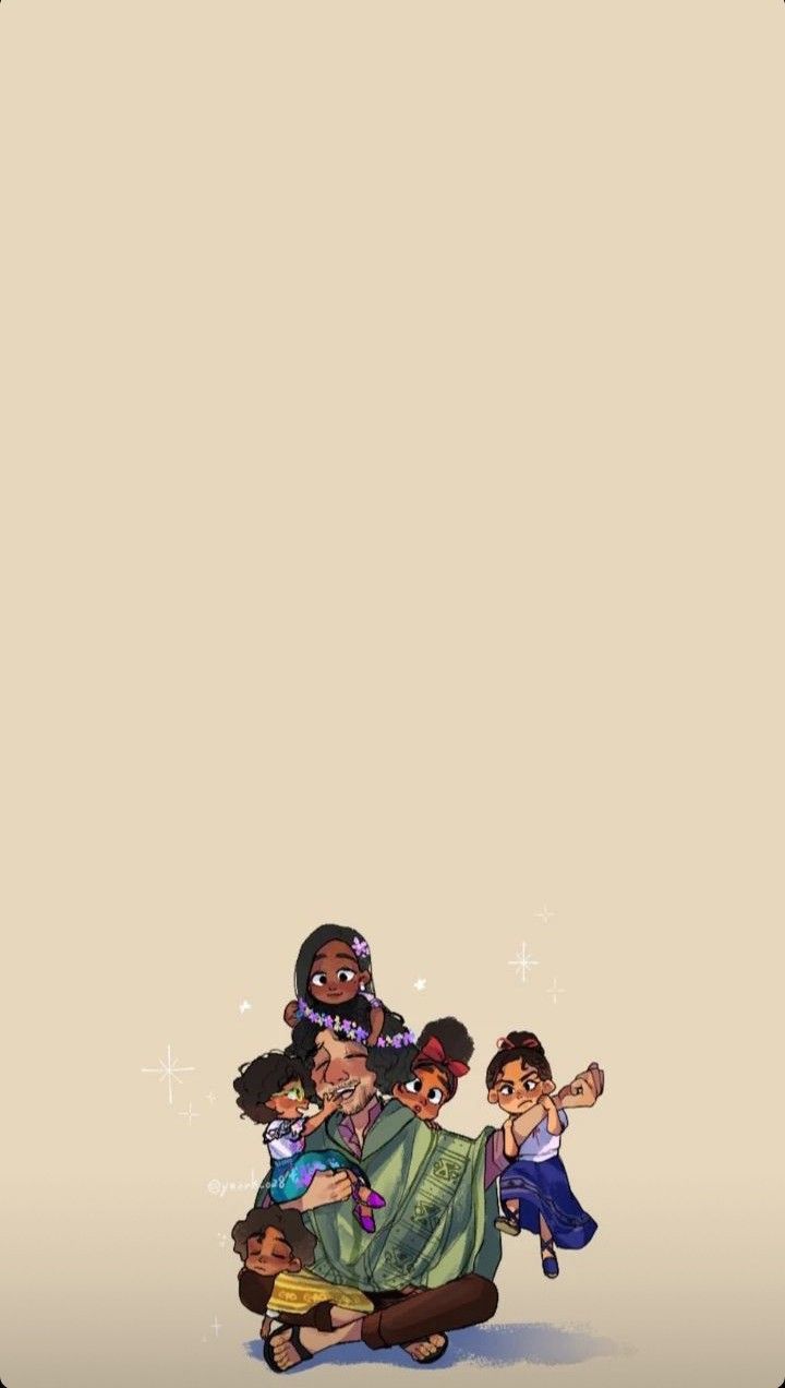Familie Madrigal, Encanto, Beige Hintergrund, Minimalismus, Disney, Sperrbildschirm fürs iPhone