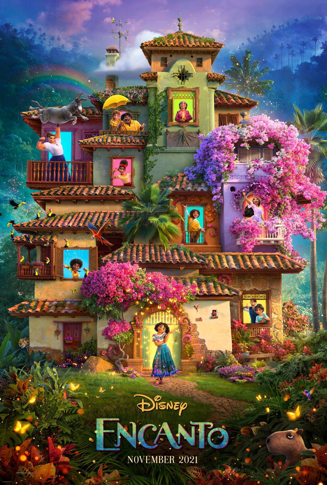 Casita, Mirabel Madrigal, Encanto, Filmplakat, Haus, Regenbogen, Hintergrundbild fürs Tablet