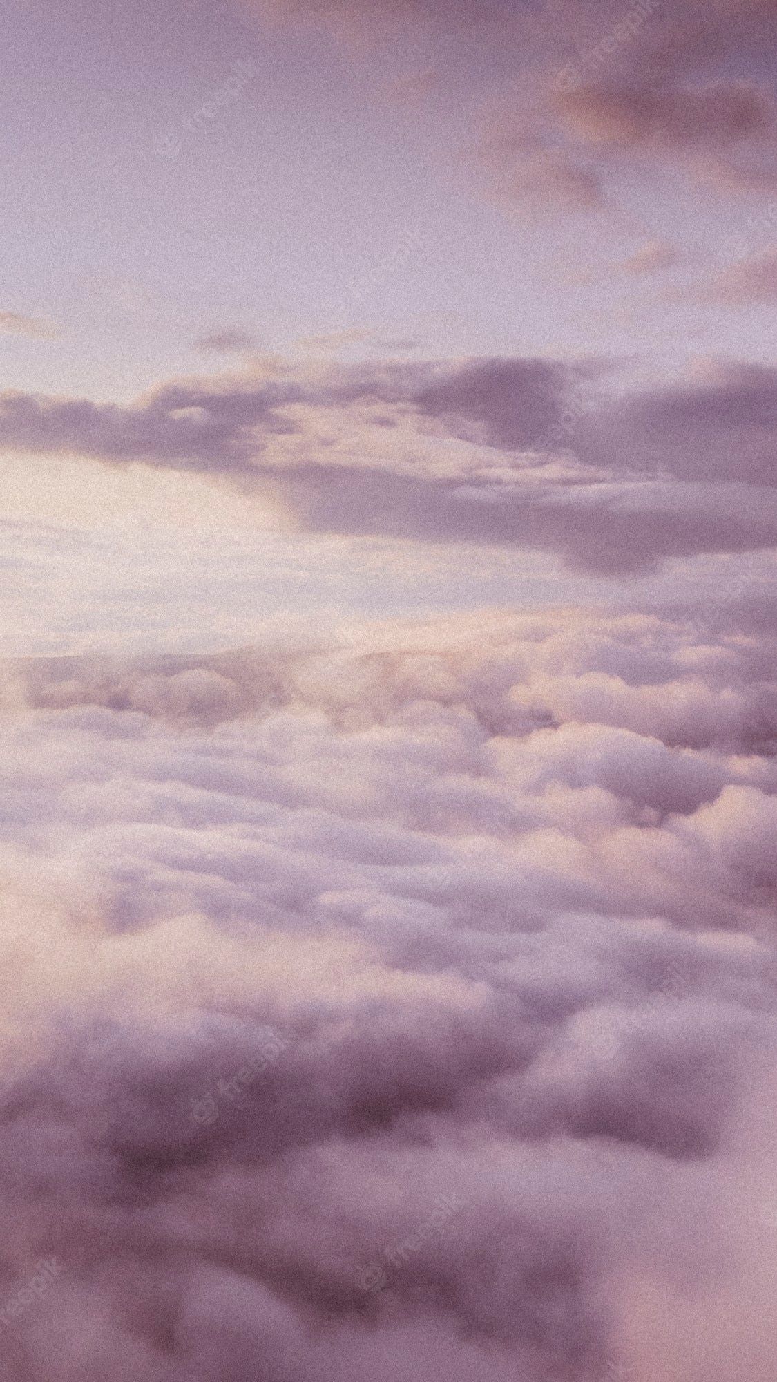 Wolkenmeer, Lila Himmel, Pastell, Wolken, Sanft, Full HD, Sperrbildschirm fürs iPhone