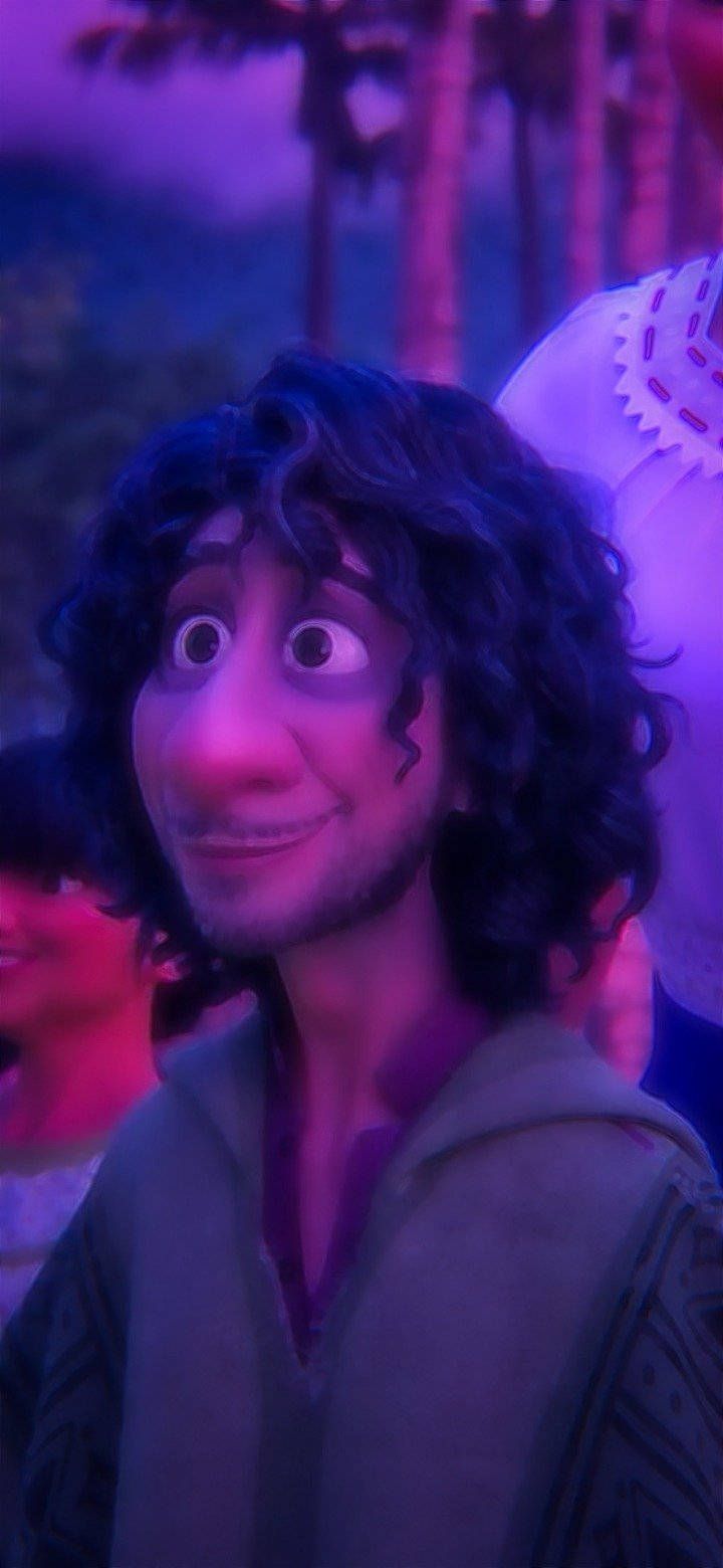 Bruno Madrigal, Encanto, Lila Licht, Porträt, Animationsfilm, HD, iPhone-Hintergrundbild
