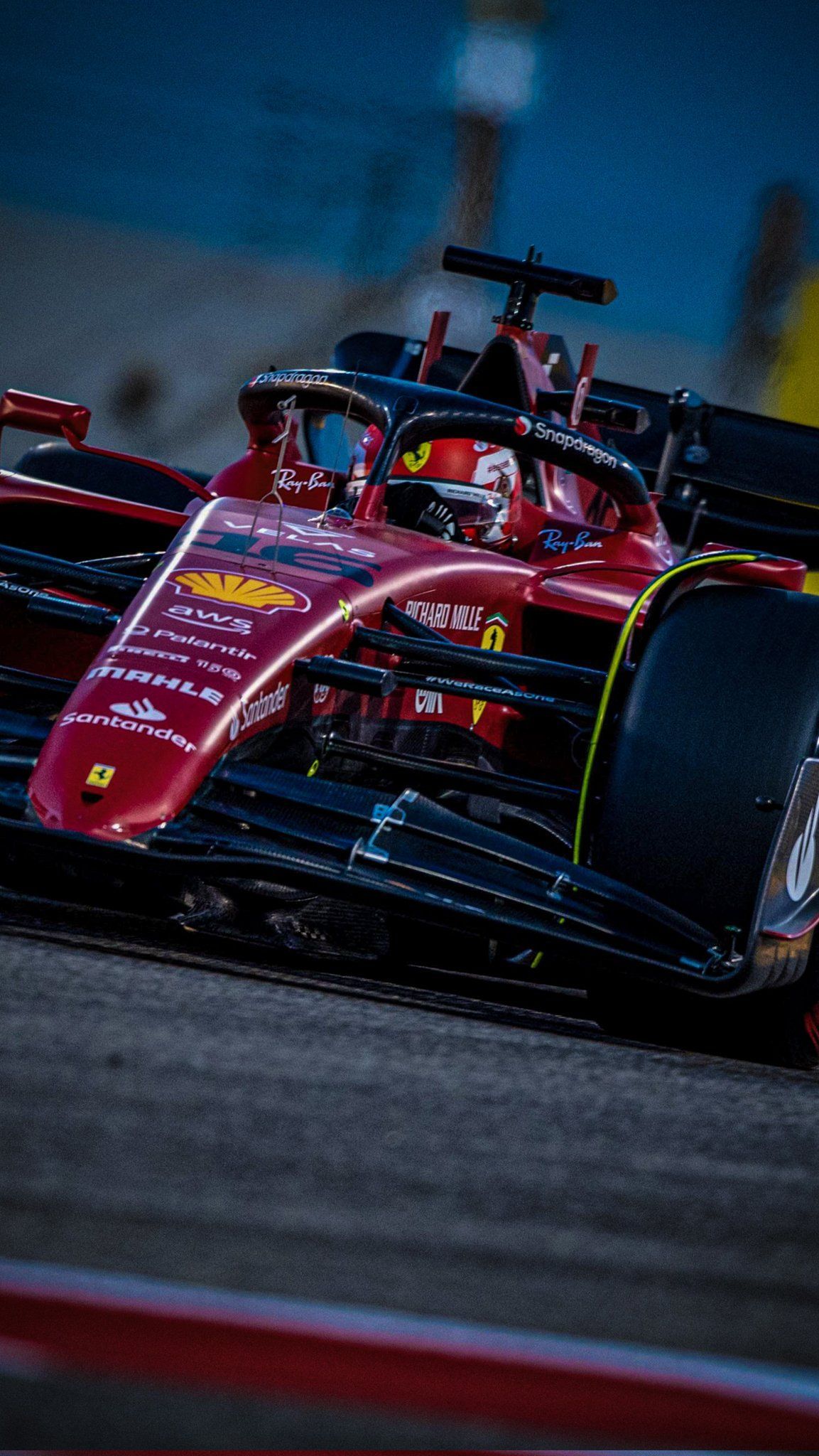 Scuderia Ferrari, Rennwagen, Kurve, Rot, Hochformat, Full HD, Hintergrundbild fürs Handy