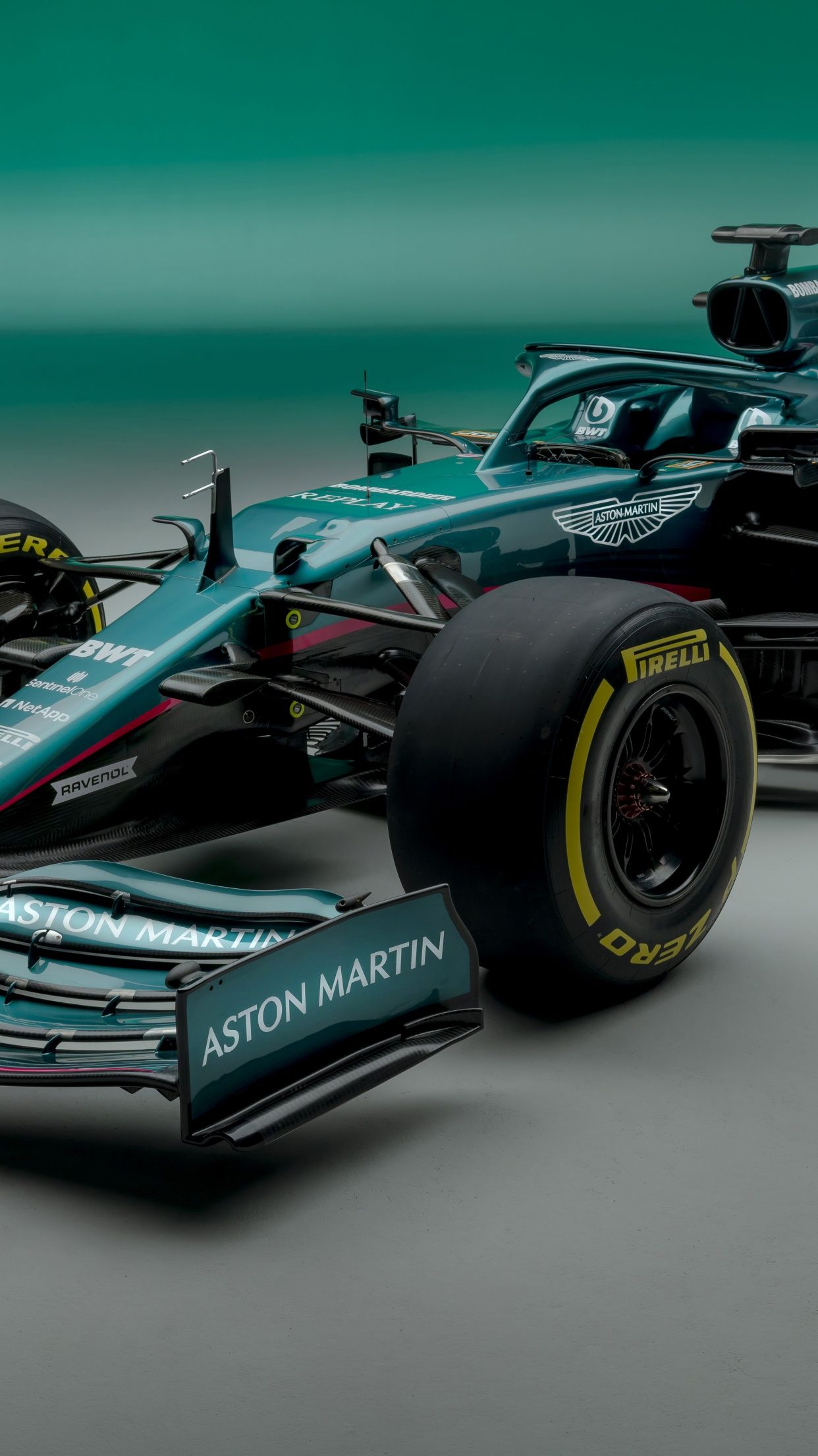 Aston Martin, Aston Martin F1, Britisch-Grün, Nahaufnahme, Hochformat, Full HD, Handy-Hintergrundbild