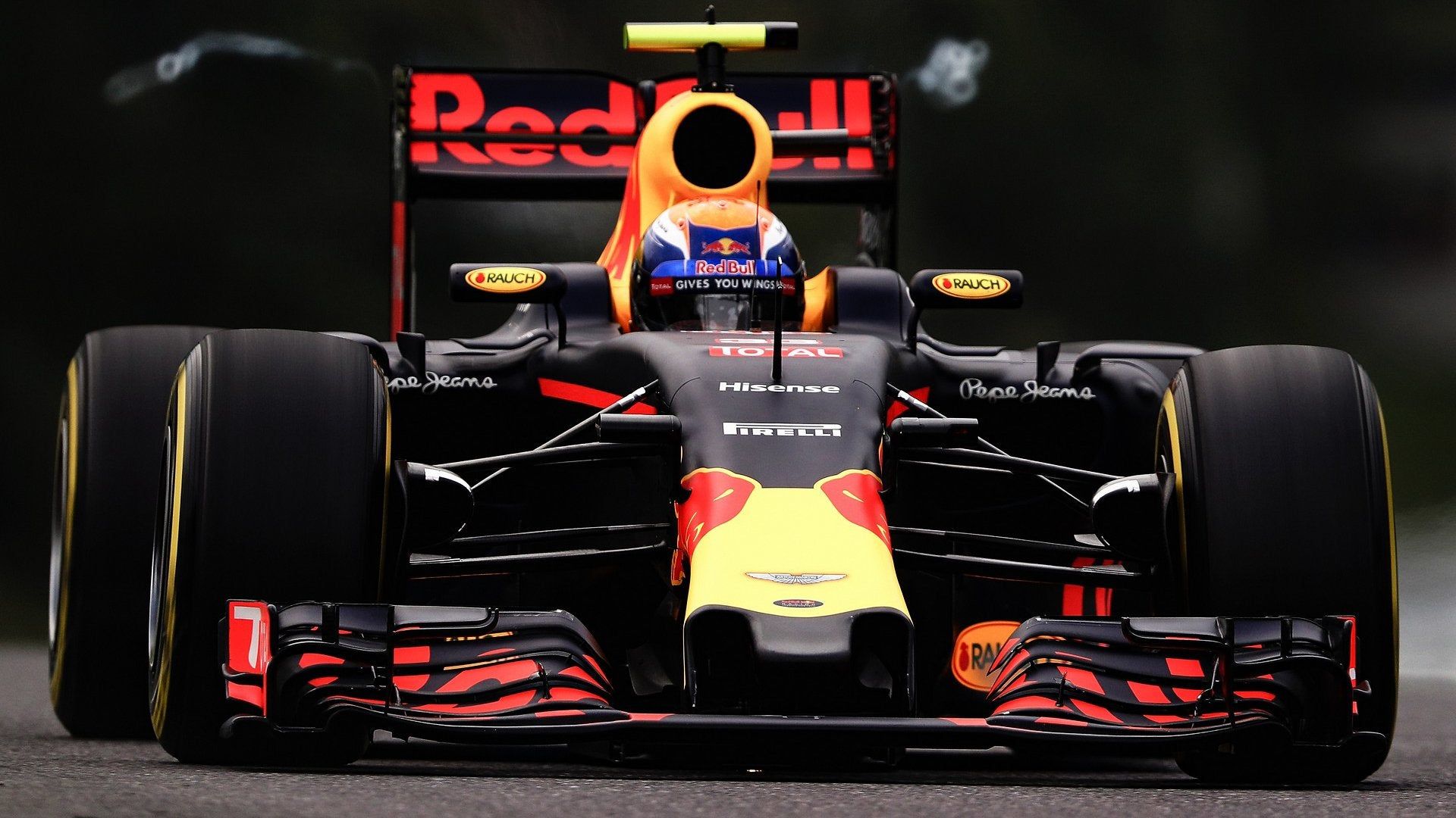 Red Bull Racing, Frontansicht, Nahaufnahme, Rennwagen, Pirelli, Full HD, PC-Hintergrundbild
