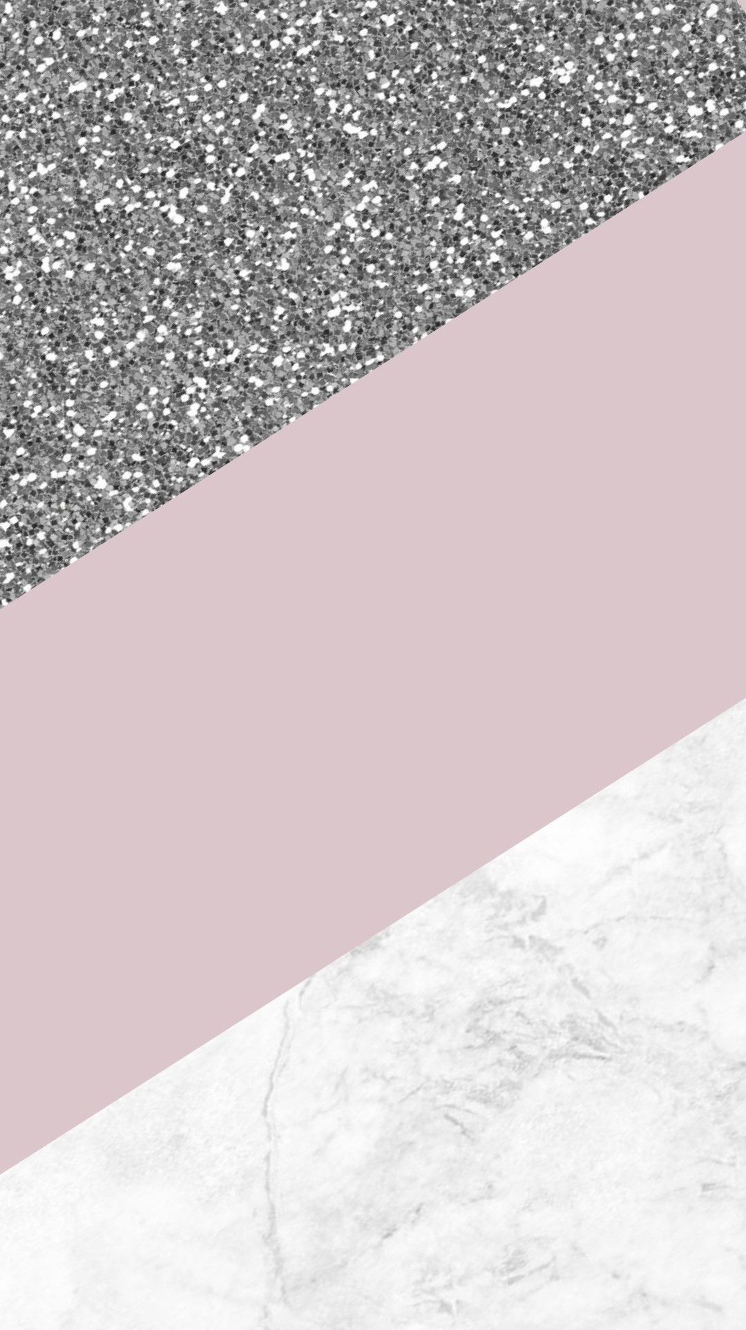 Silberglitzer, Marmor, Rosa Streifen, Diagonal, Geometrisch, Full HD, iPhone-Hintergrundbild