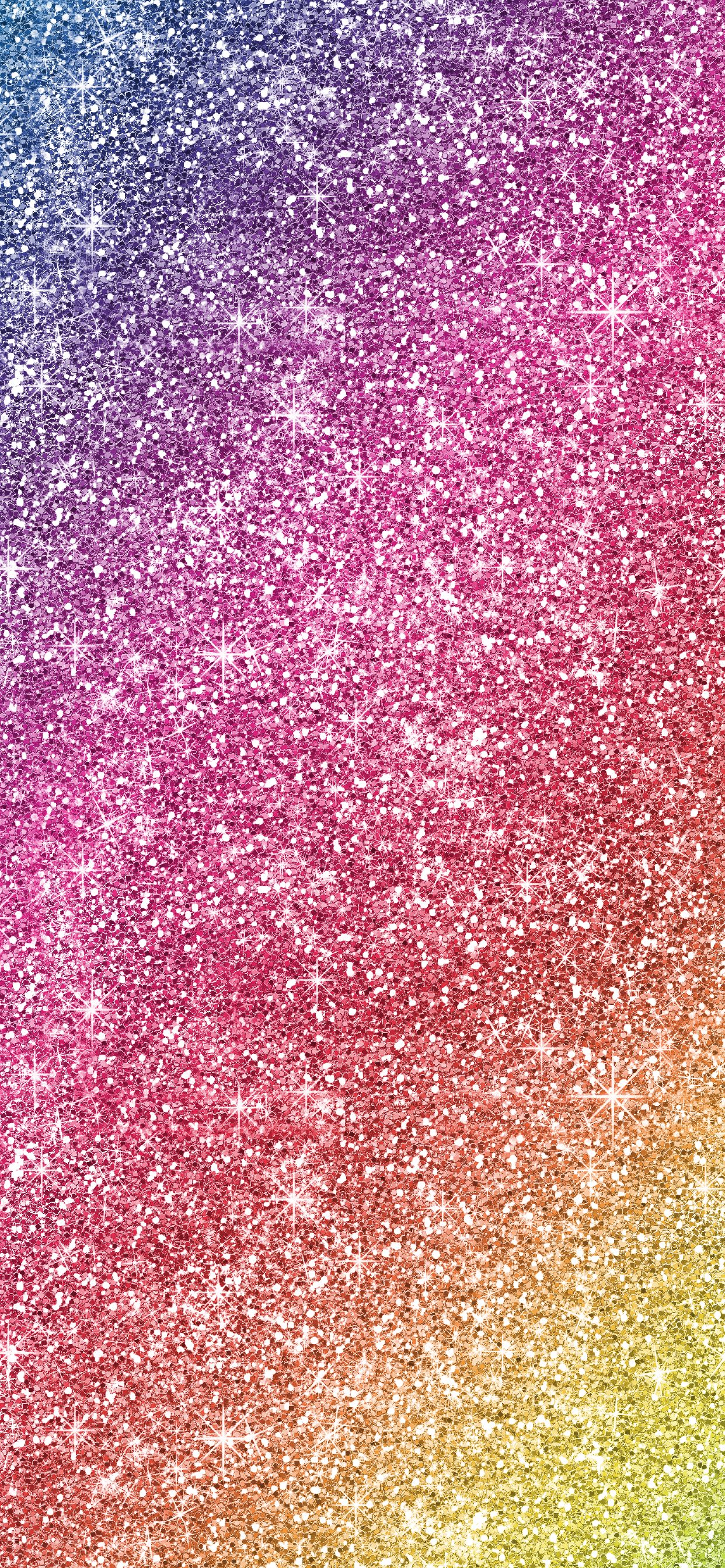 Regenbogenglitzer, Farbverlauf, Pink, Blau, Gelb, Full HD, Handy-Hintergrund im Hochformat